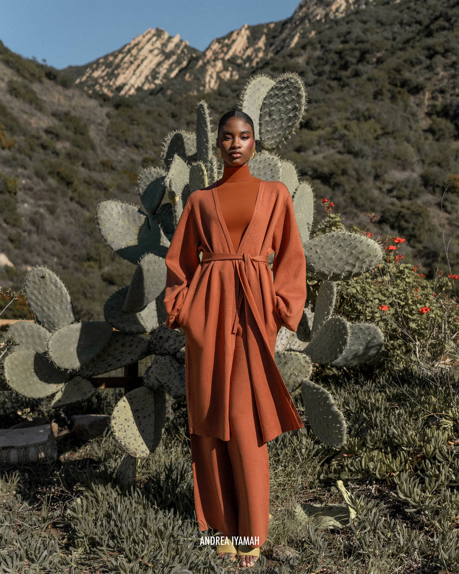 ONA KNIT CARDIGAN - PUMPKIN made by Andrea Iyamah