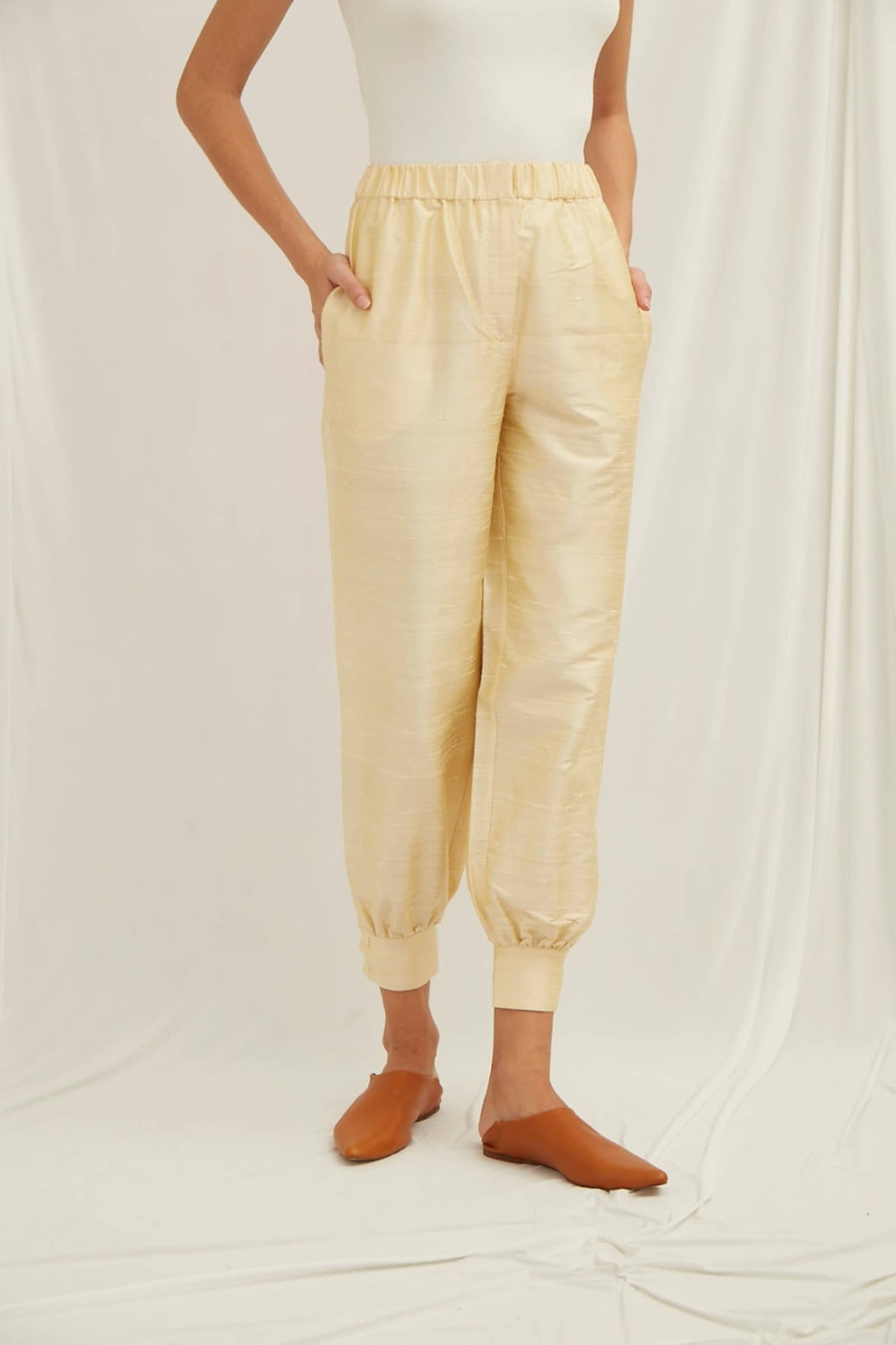 Gemna Silk Pants made by Nazli Ceren