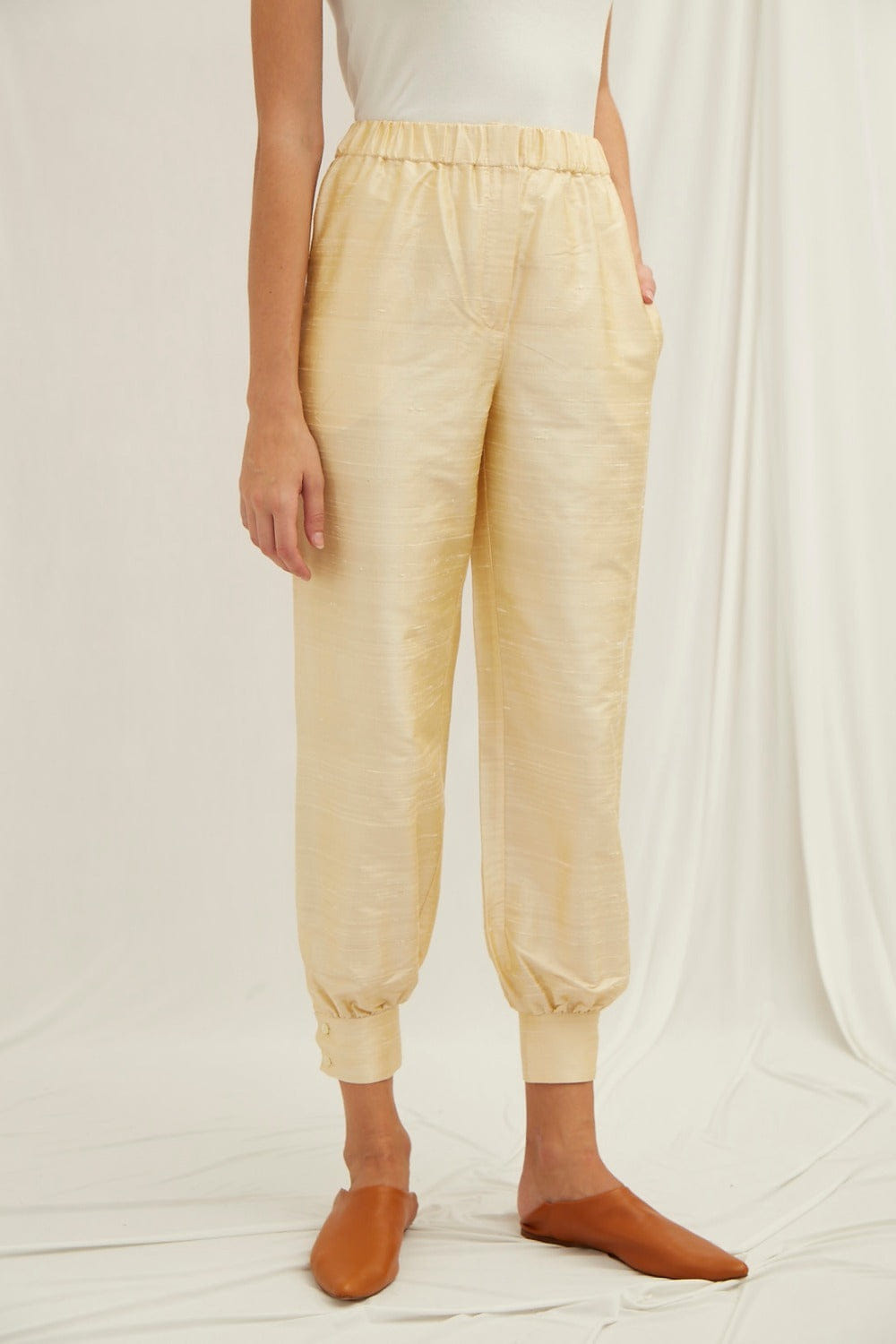 Gemna Silk Pants made by Nazli Ceren