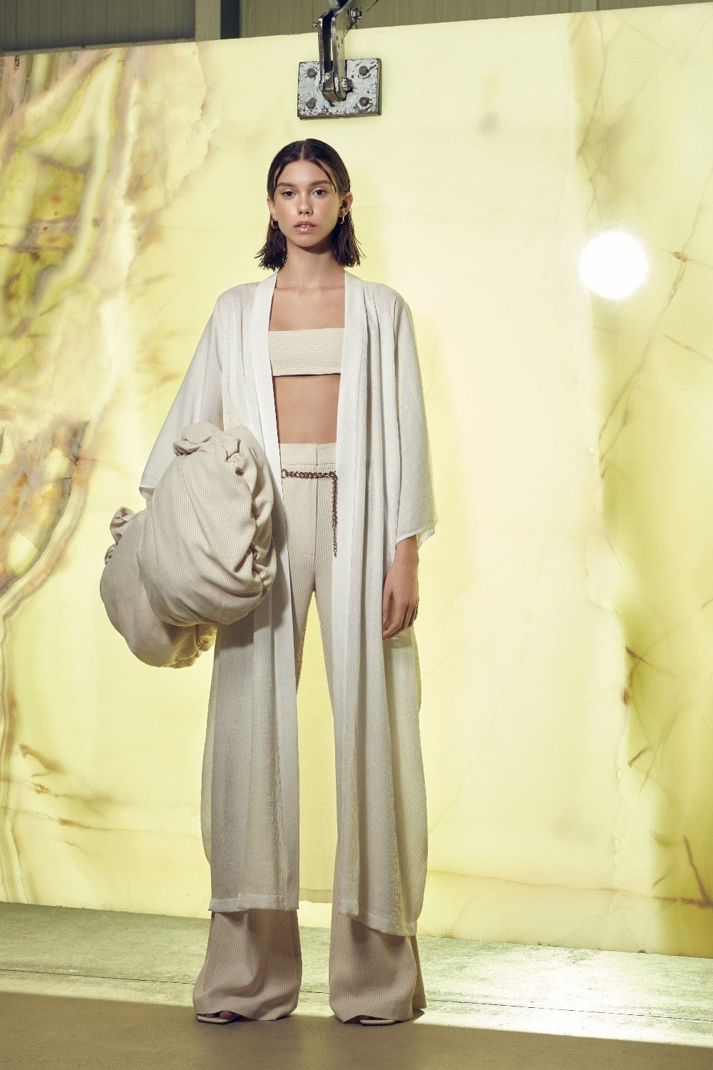 Rache Kaftan in White made by Nazli Ceren