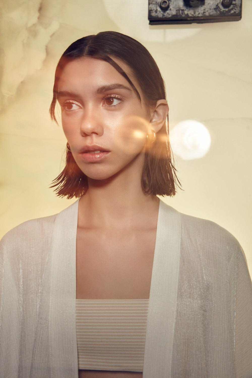 Rache Kaftan in White made by Nazli Ceren