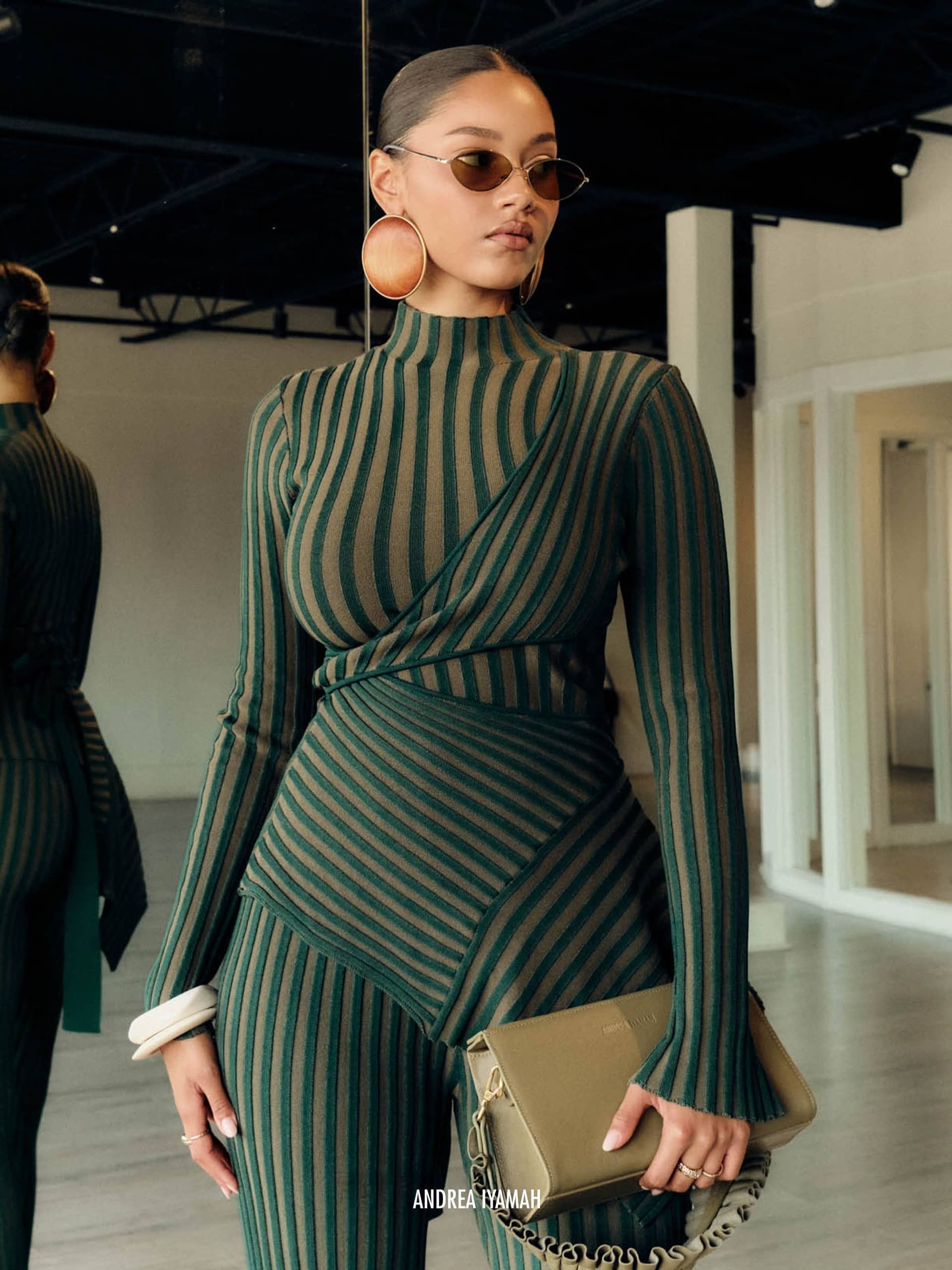 AYO KNIT TOP - GREEN made by Andrea Iyamah