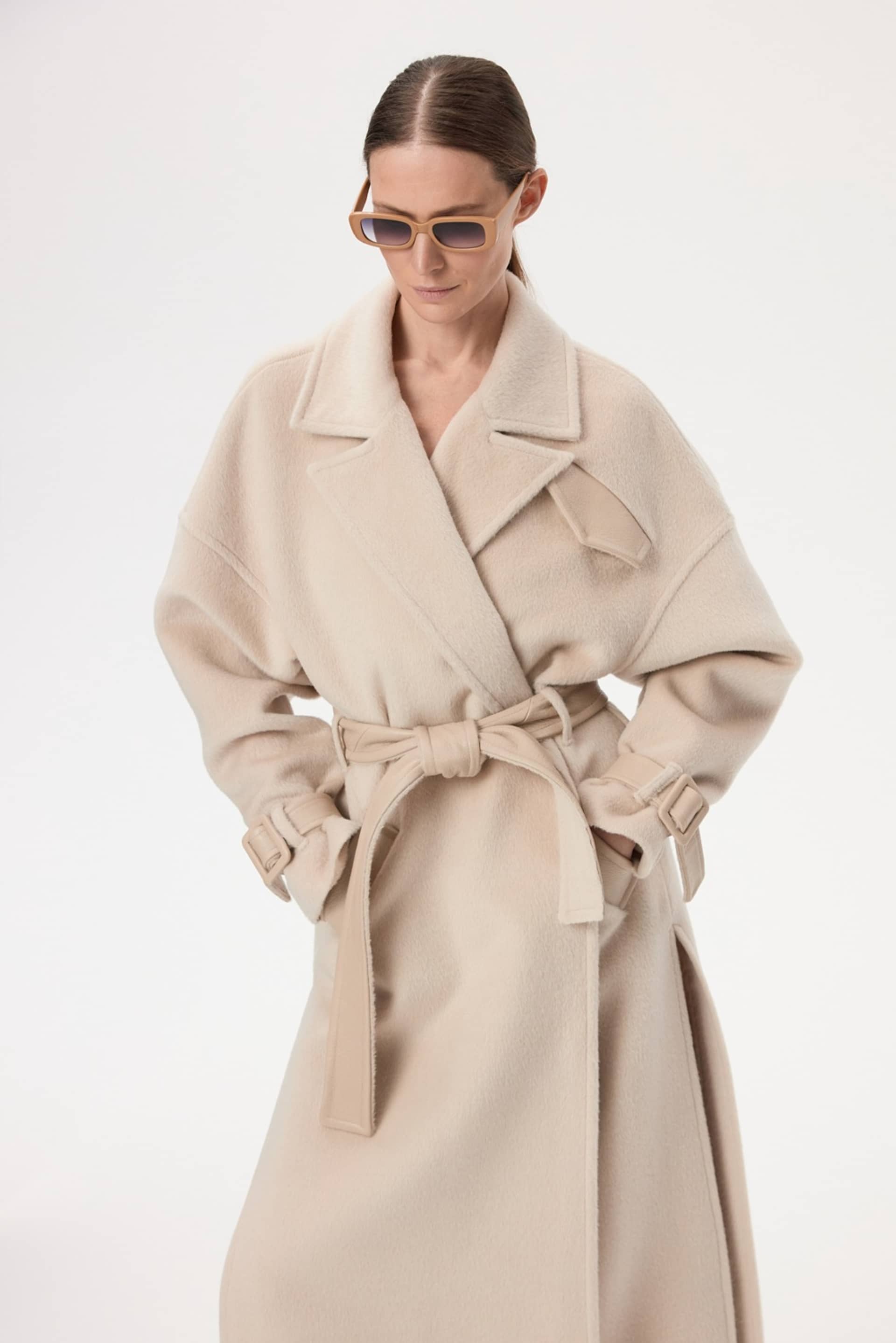 Long Alpaca Coat made by YAVORSKA