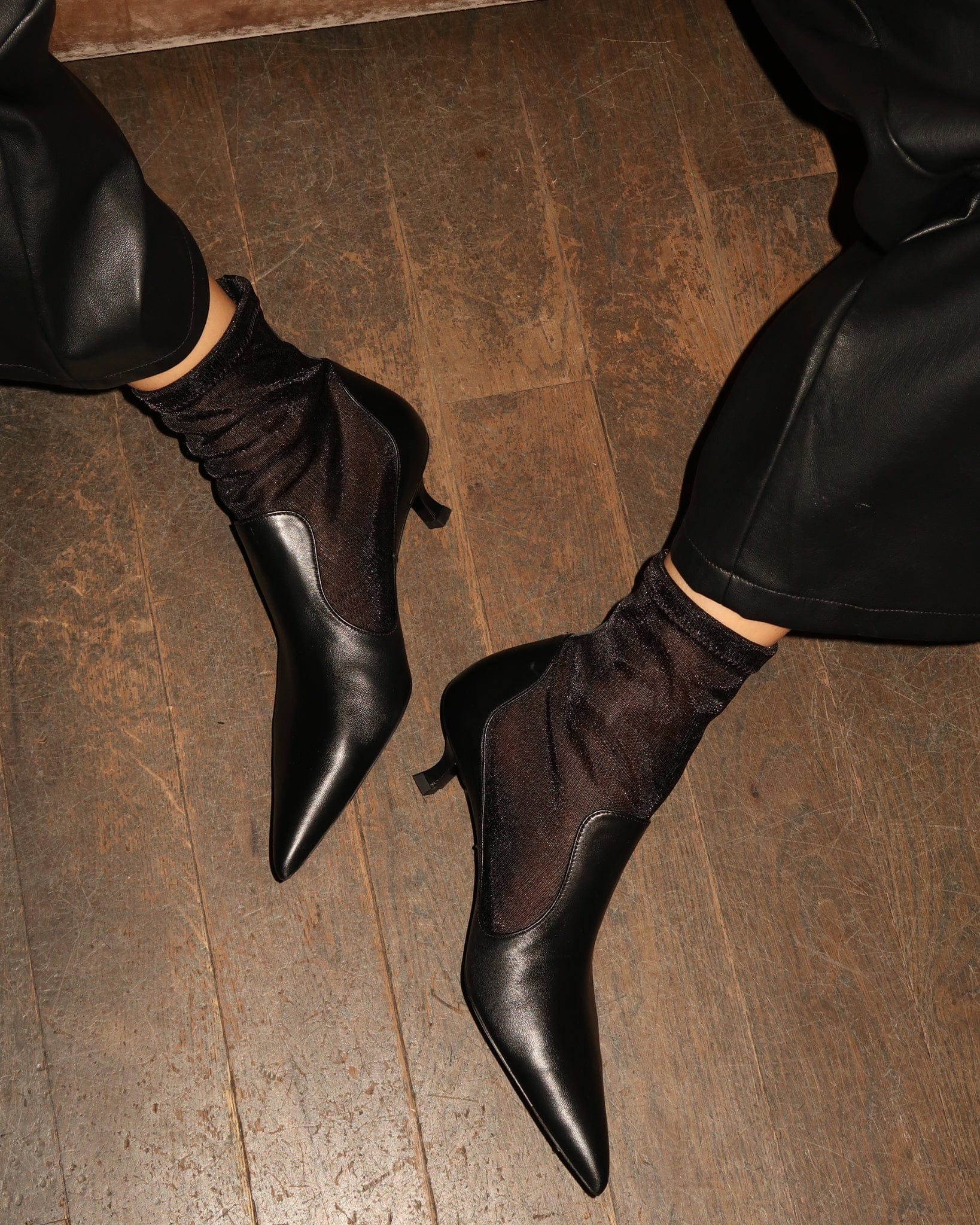 Anna Boot 45 Black Leather made by ATANA