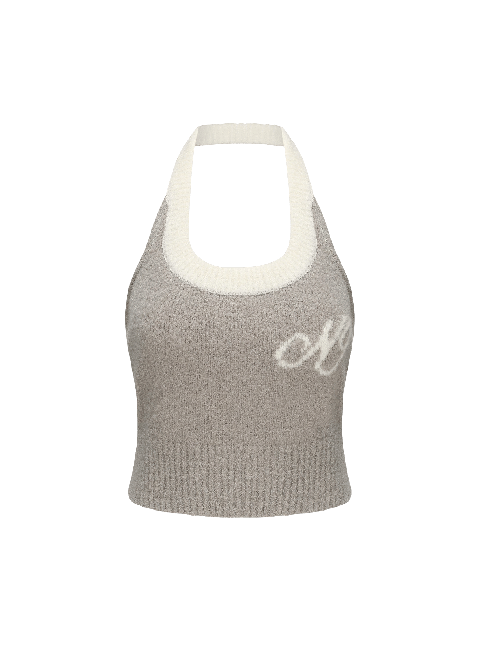 Macie Knit Halter Top (Grey) (Final Sale) in Grey made by Nana Jacqueline