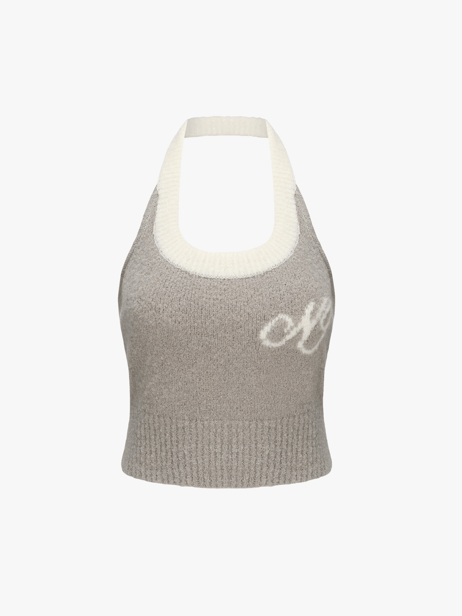 Macie Knit Halter Top (Grey) (Final Sale) in Grey made by Nana Jacqueline