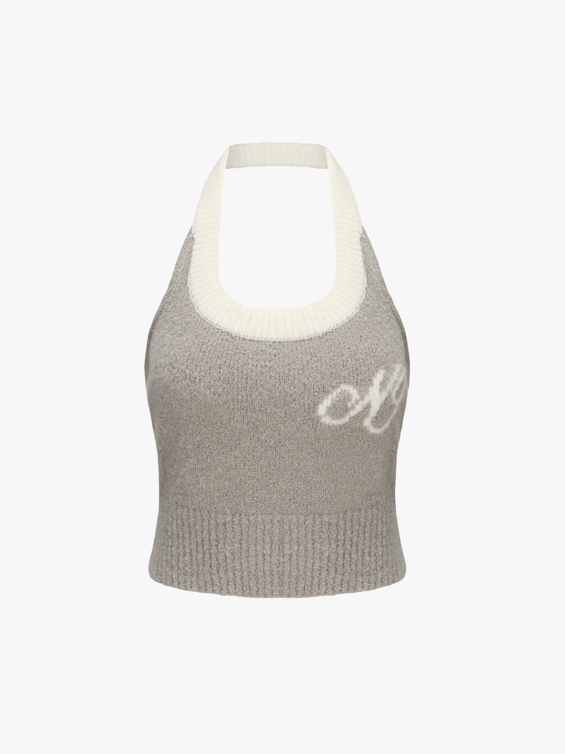 Macie Knit Halter Top (Grey) (Final Sale) in Grey made by Nana Jacqueline