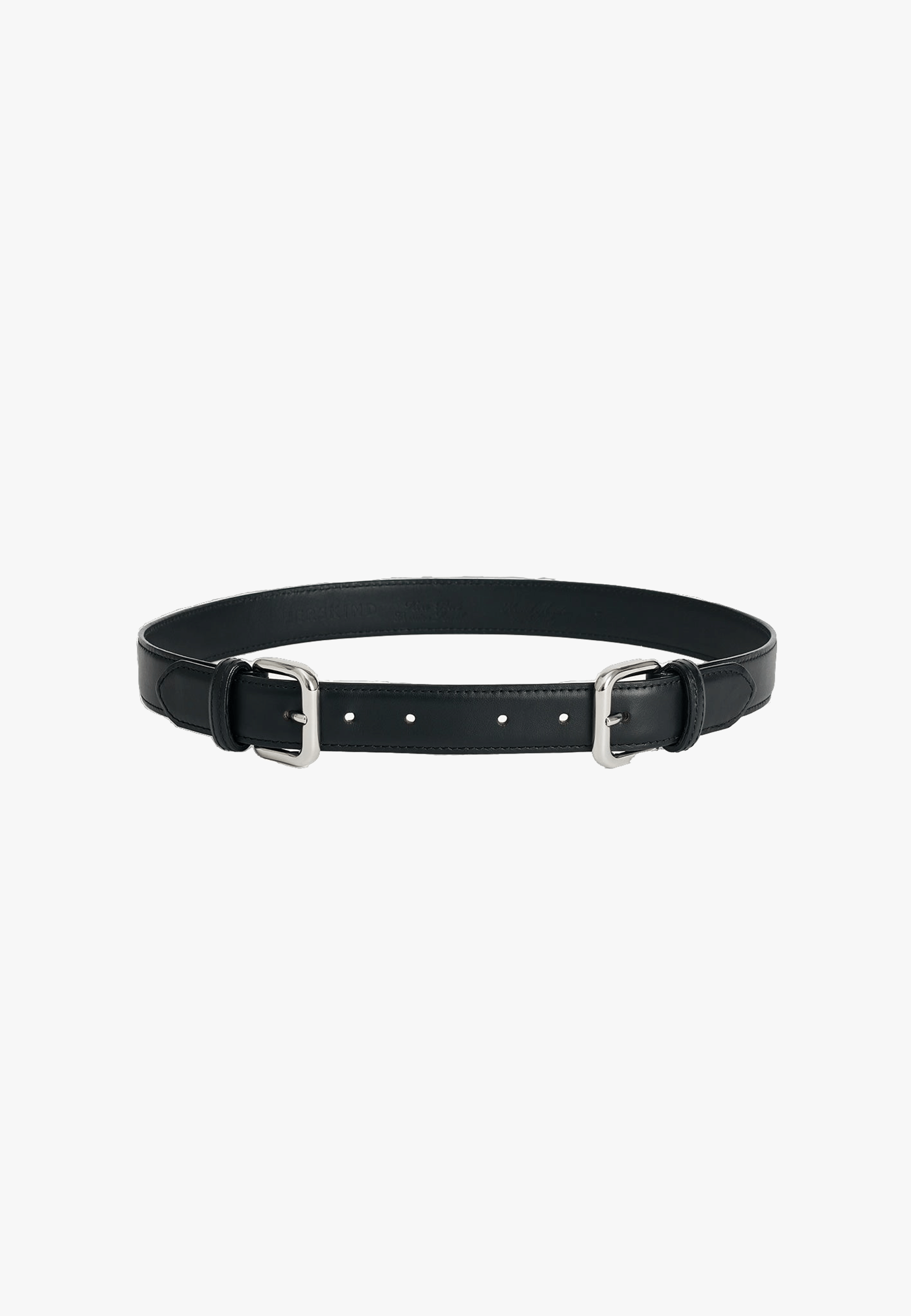 Double Buckle Belt - Black made by HERSKIND