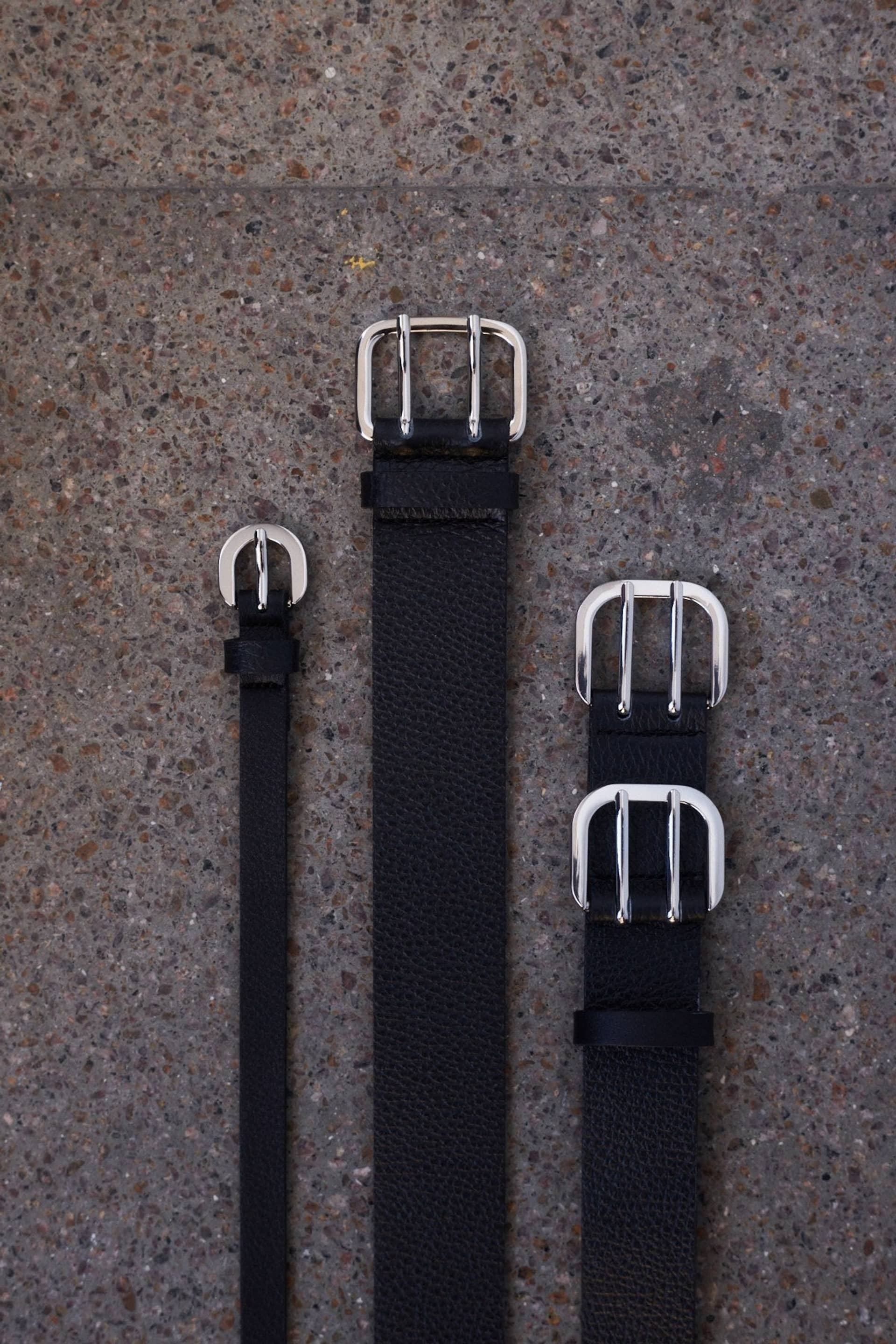 Double Buckle Belt - Black made by HERSKIND
