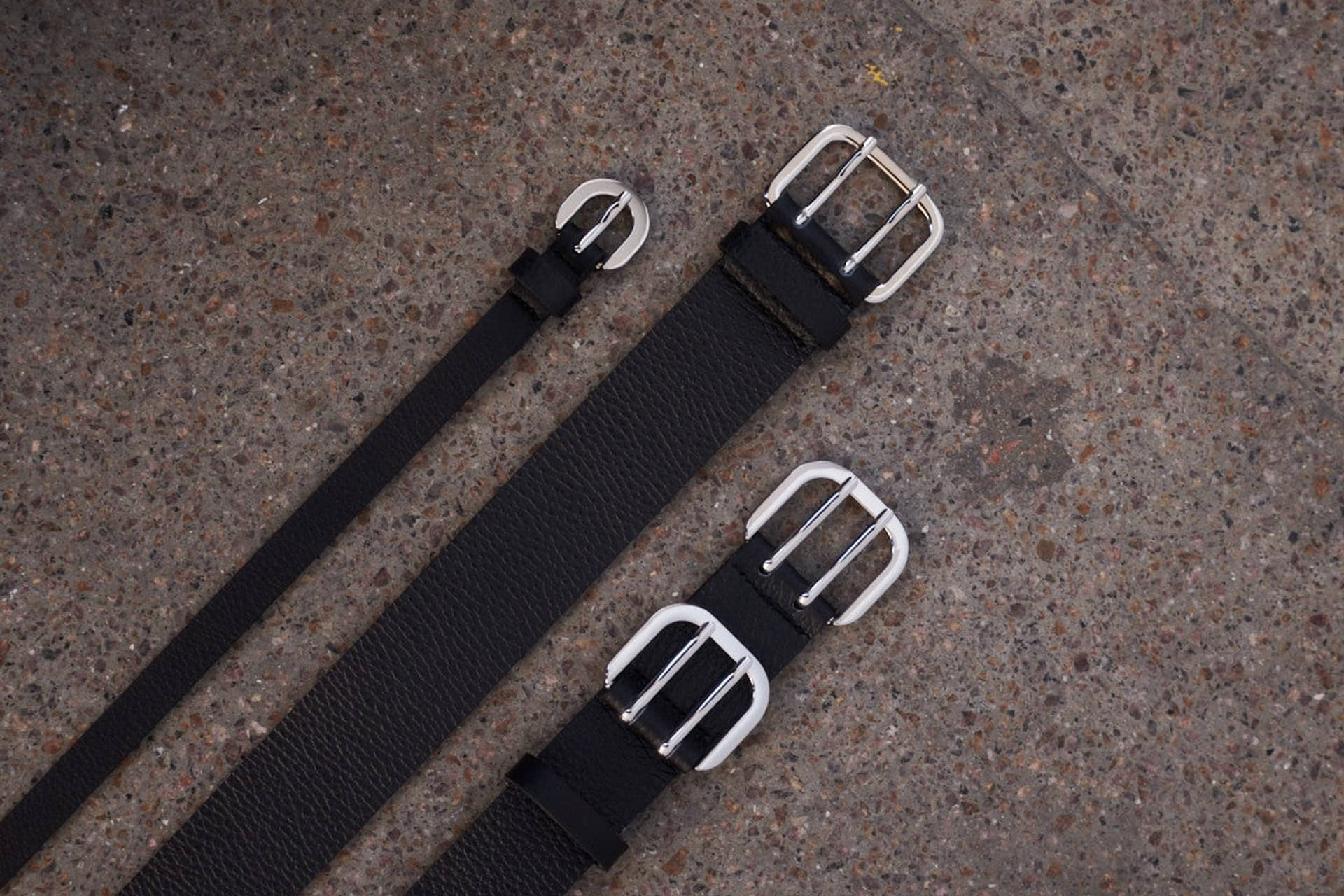 Double Buckle Belt - Black made by HERSKIND