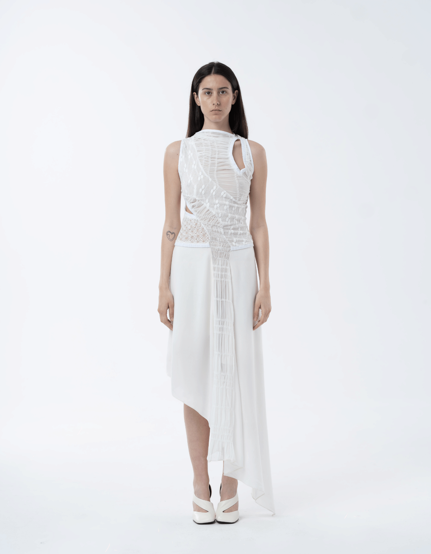 MOLKA White Midi Dress made by MAET
