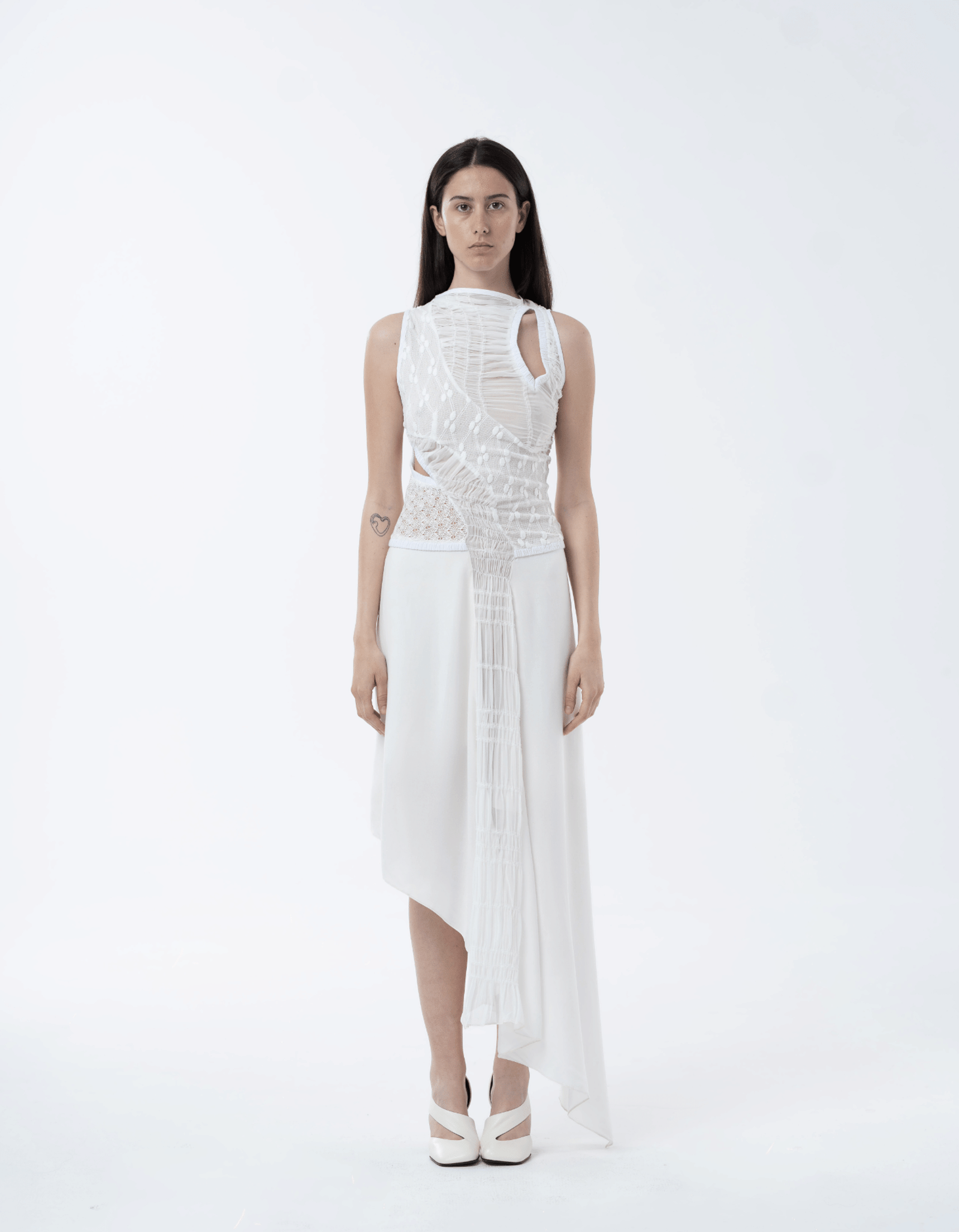 MOLKA White Midi Dress made by MAET