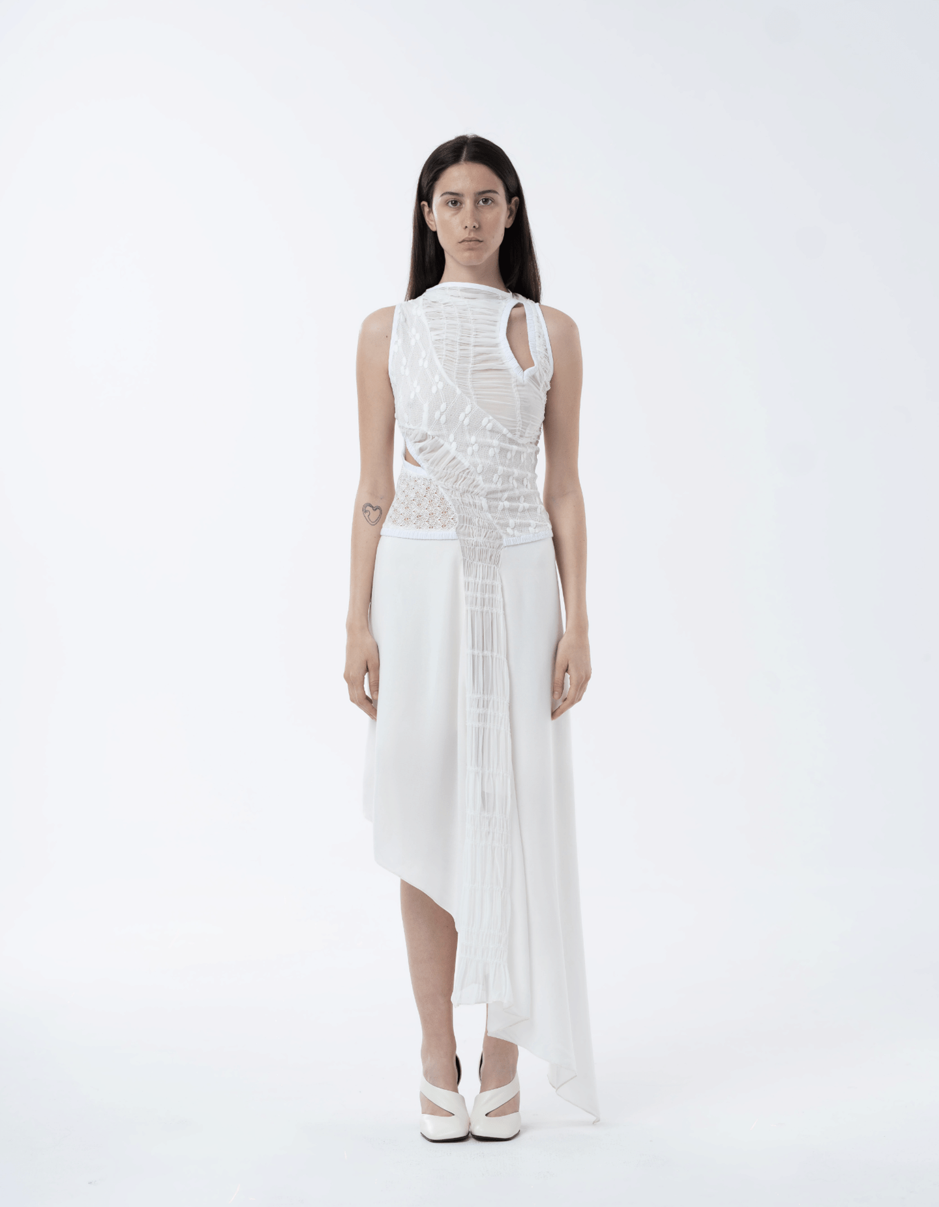 MOLKA White Midi Dress made by MAET