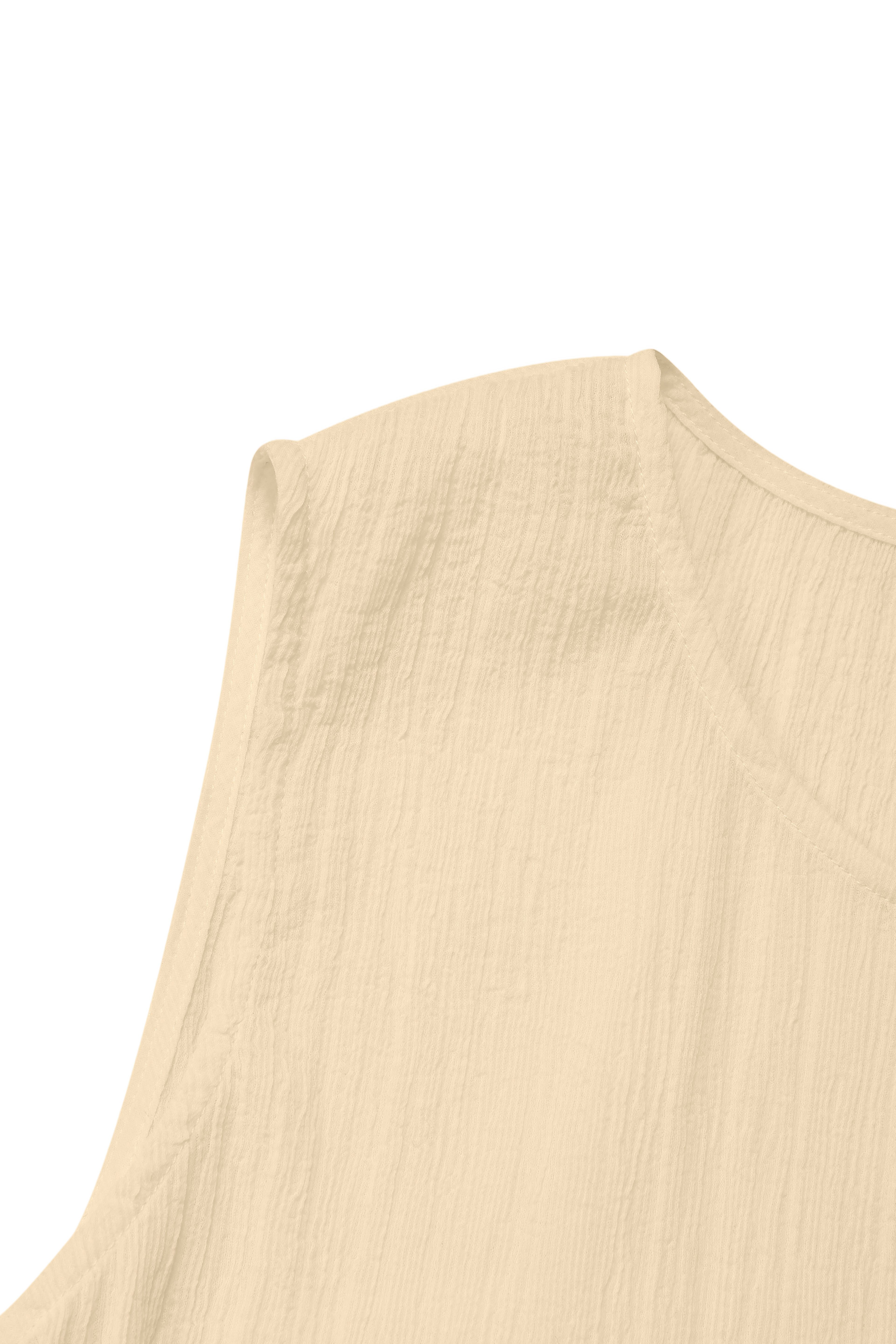 YELLOW WRINKLED TEXTURE COTTON MINI DRESS made by YIBRI