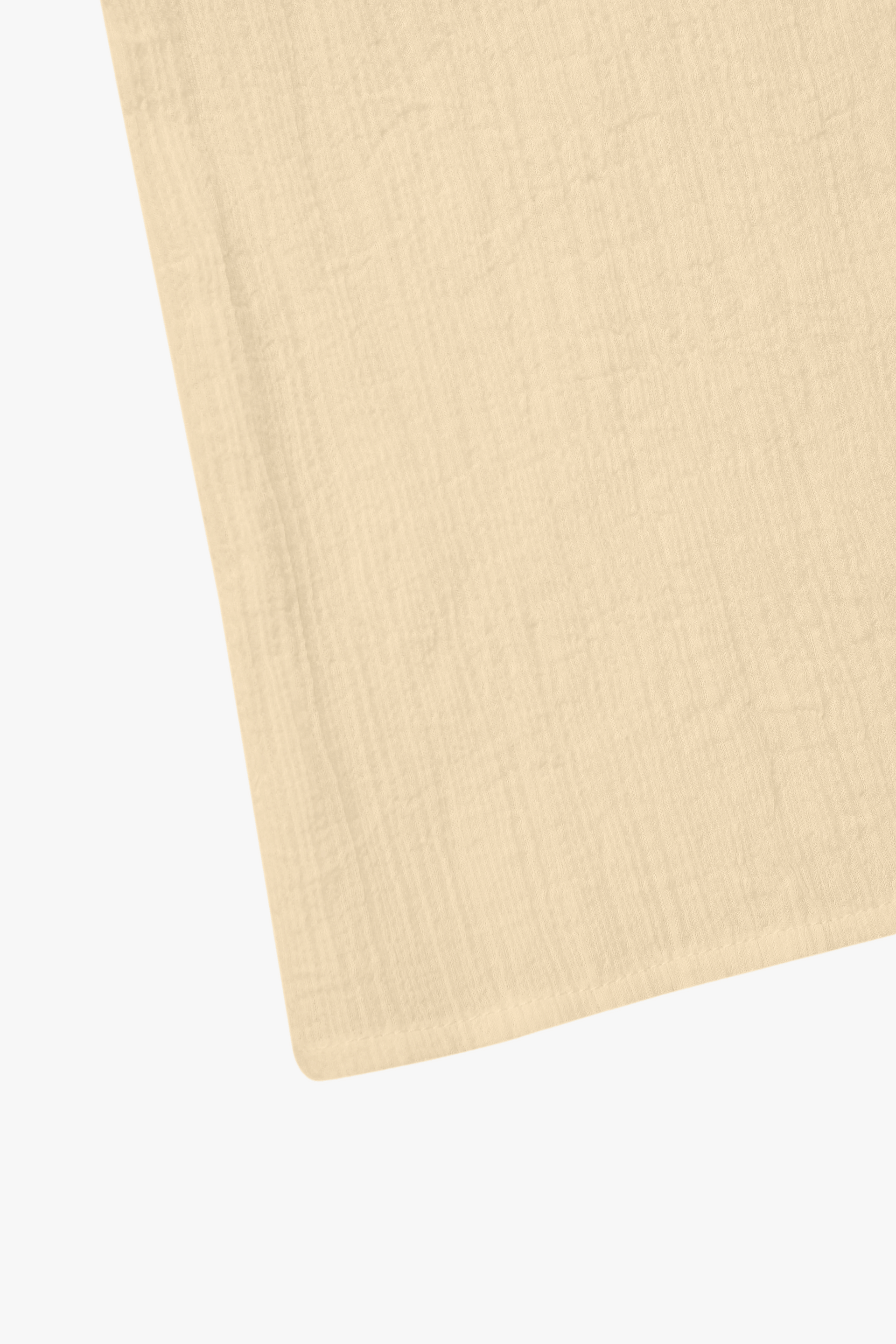 YELLOW WRINKLED TEXTURE COTTON MINI DRESS made by YIBRI