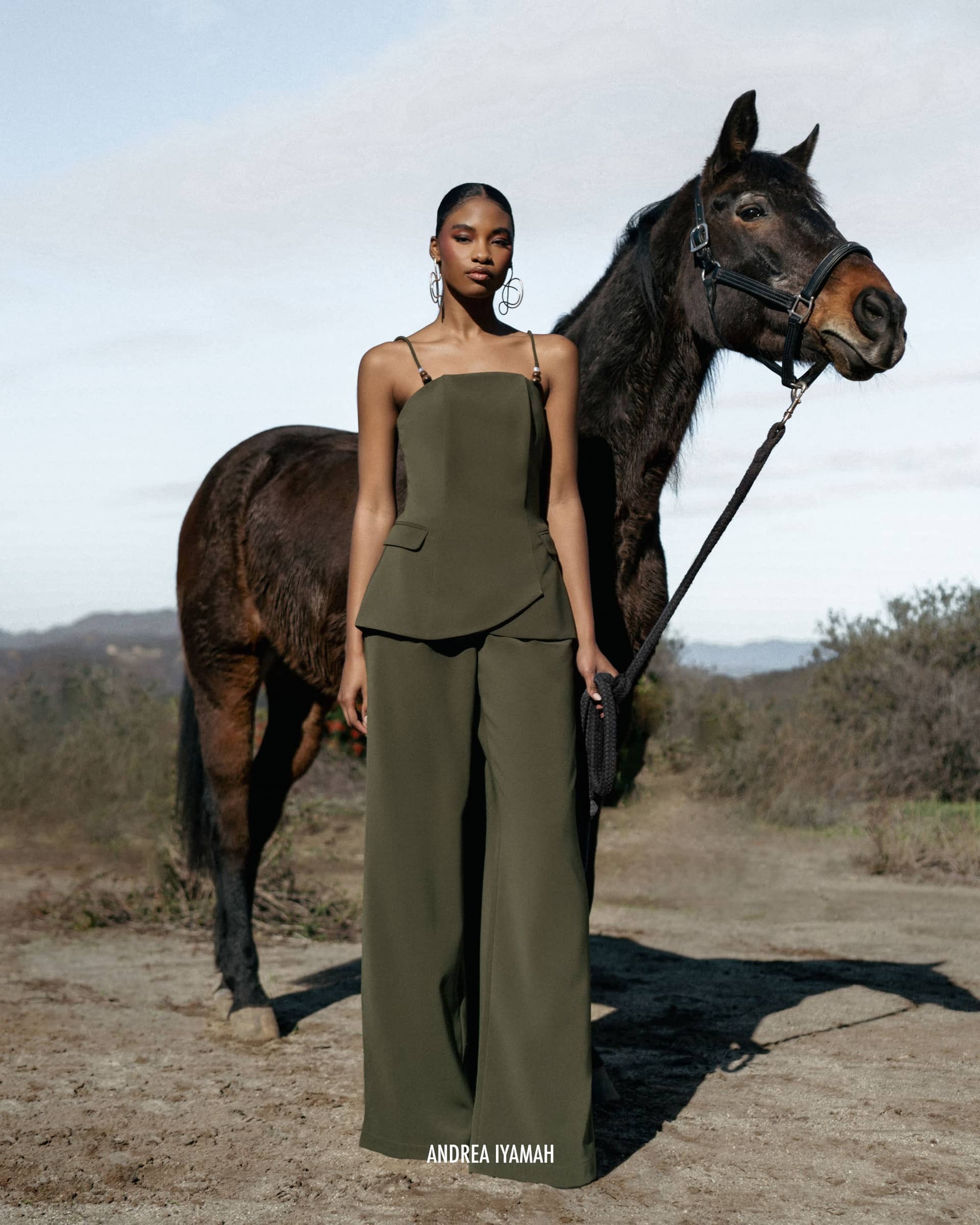 UTA PANTS - OLIVE made by Andrea Iyamah