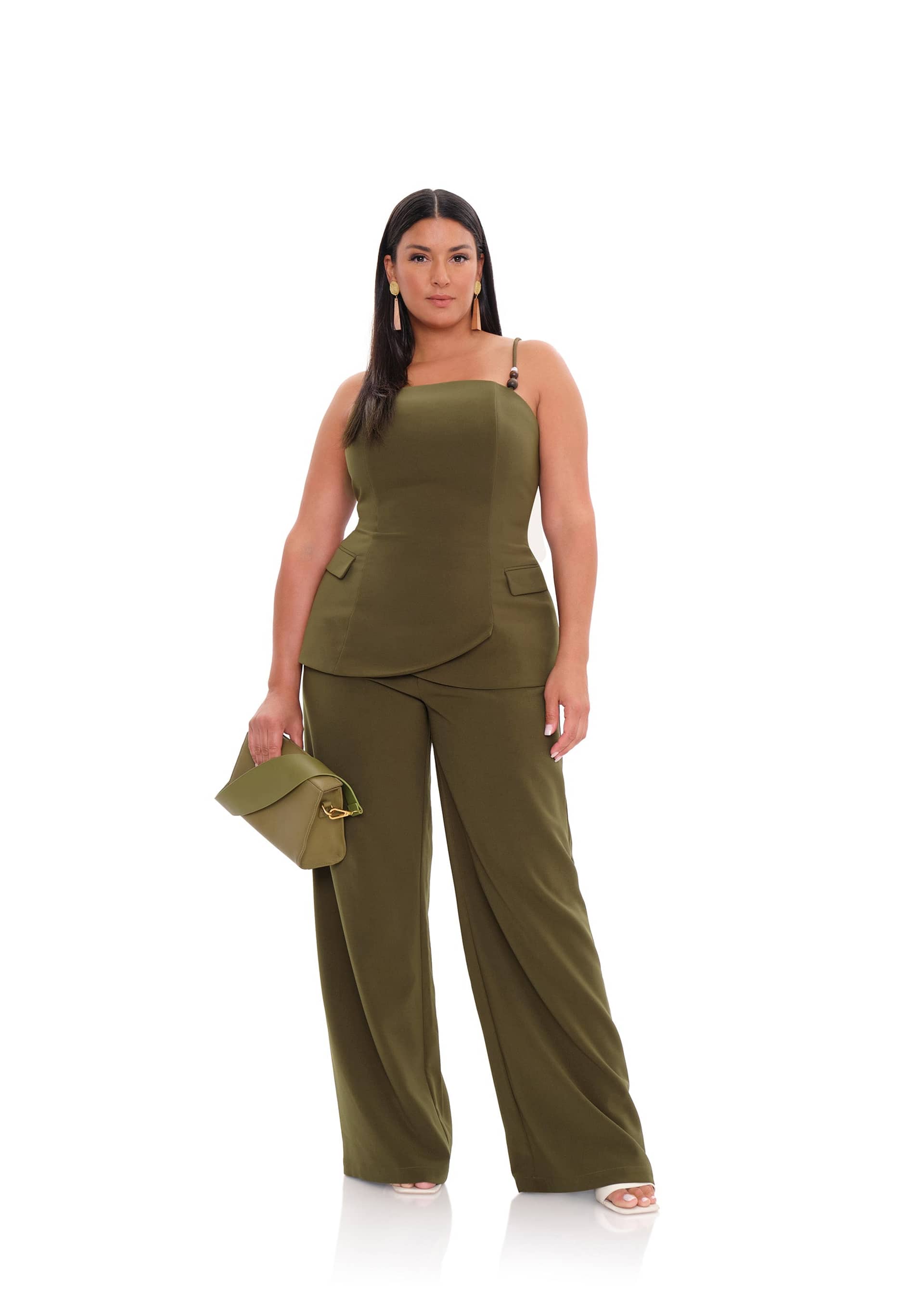 UTA PANTS - OLIVE made by Andrea Iyamah