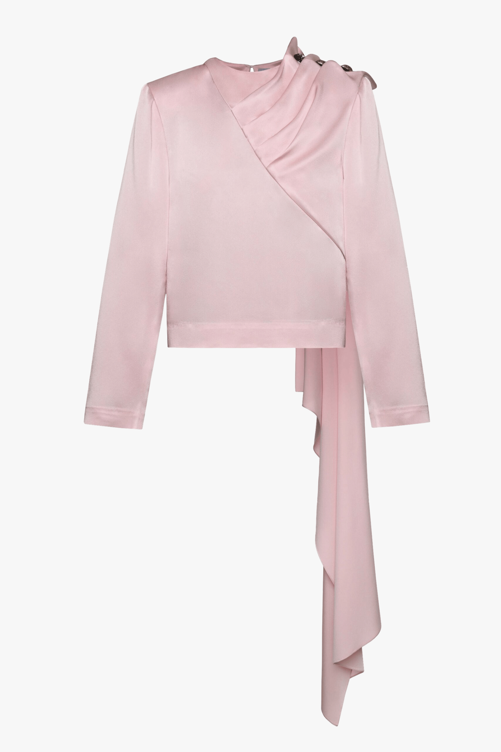 Long sleeve draped blouse made by Maria Kokhia