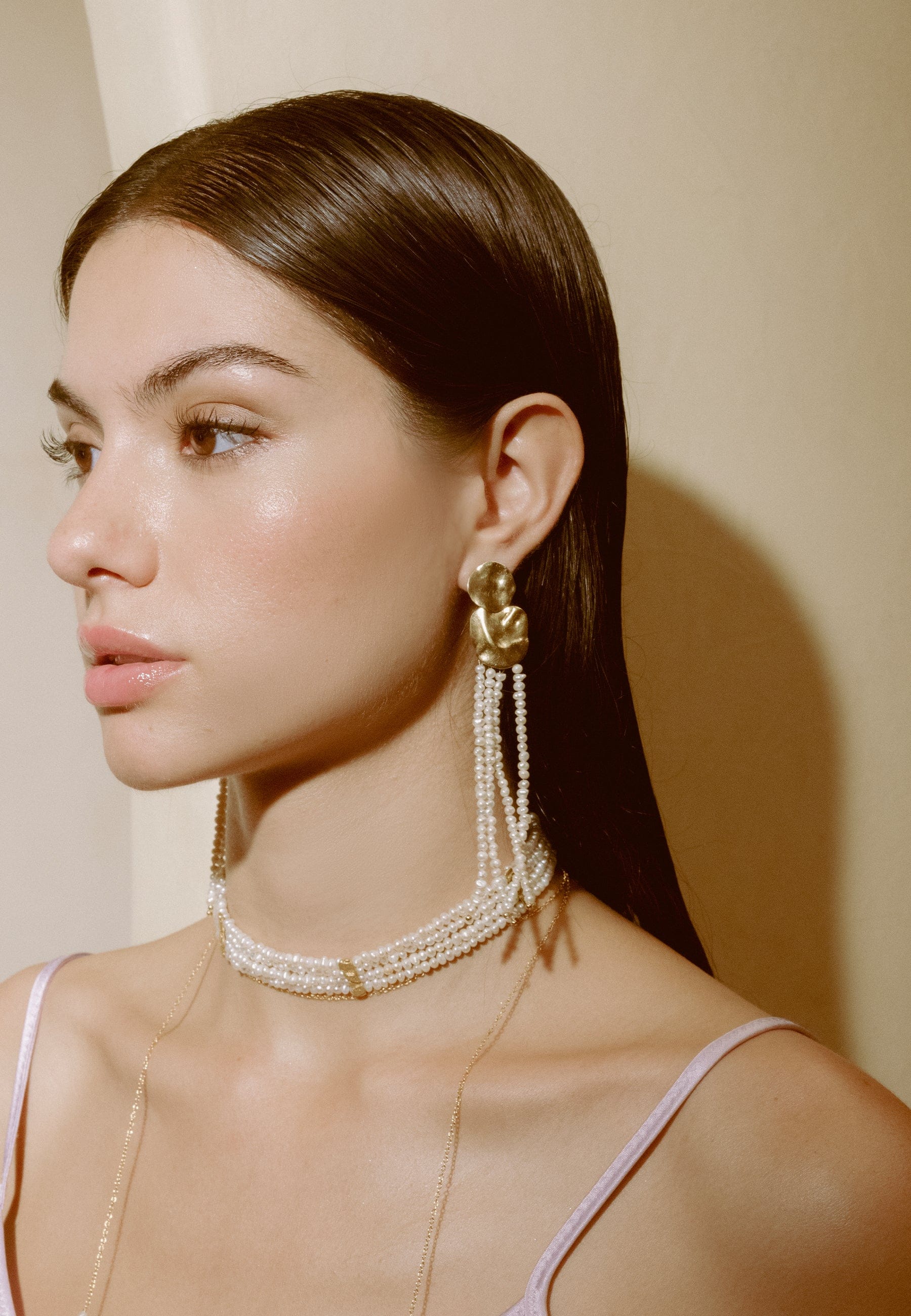 Liliana Pearl Earrings made by Lavani Jewels