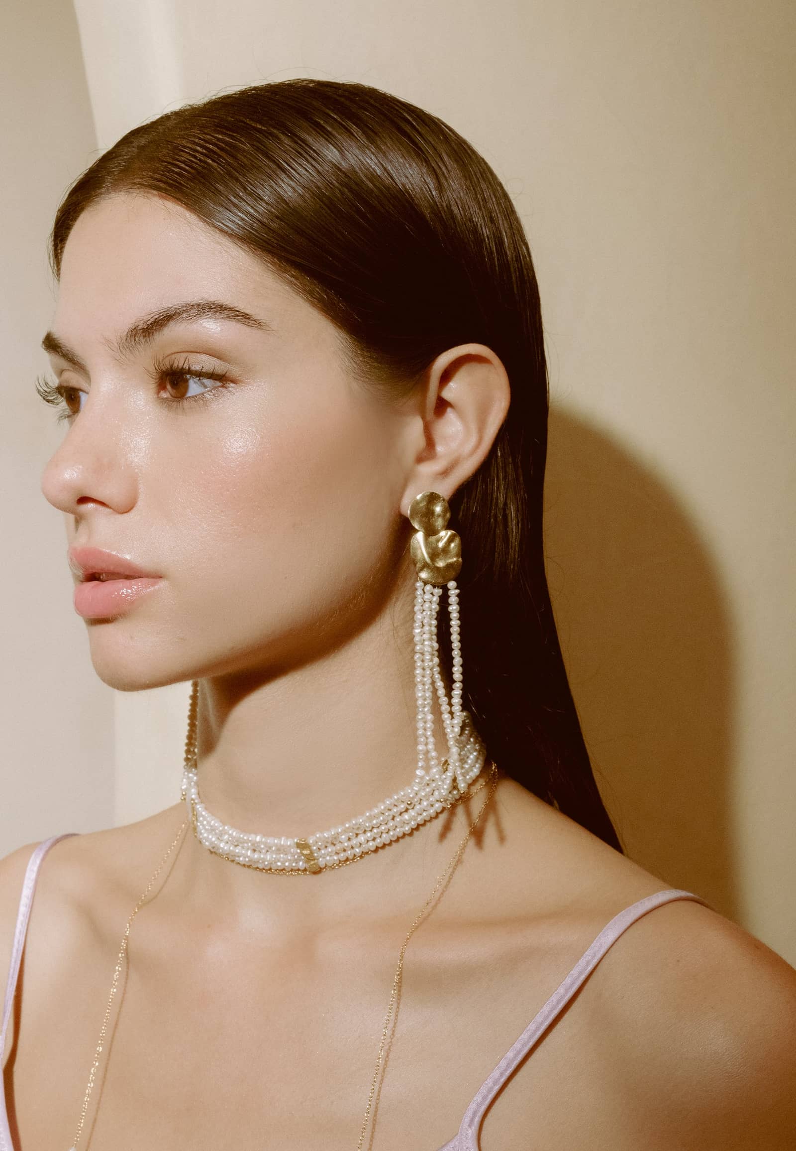 Liliana Pearl Earrings made by Lavani Jewels