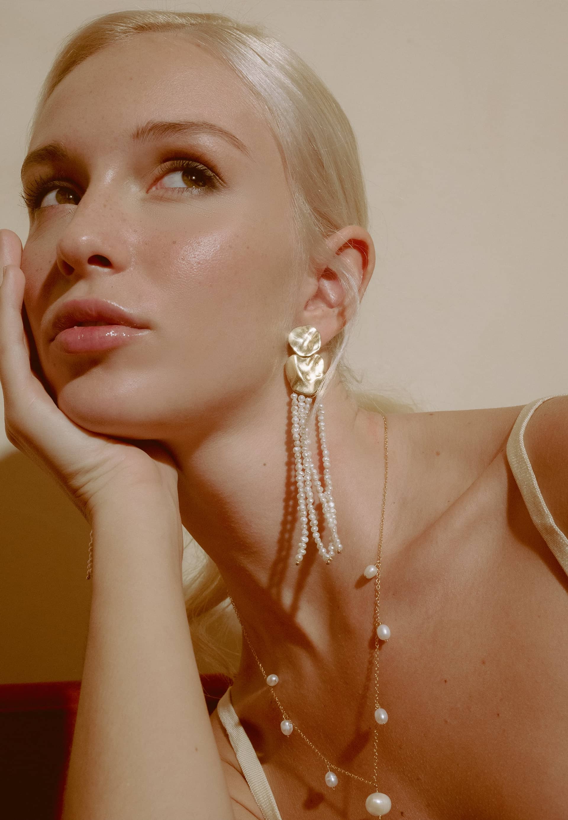 Liliana Pearl Earrings made by Lavani Jewels