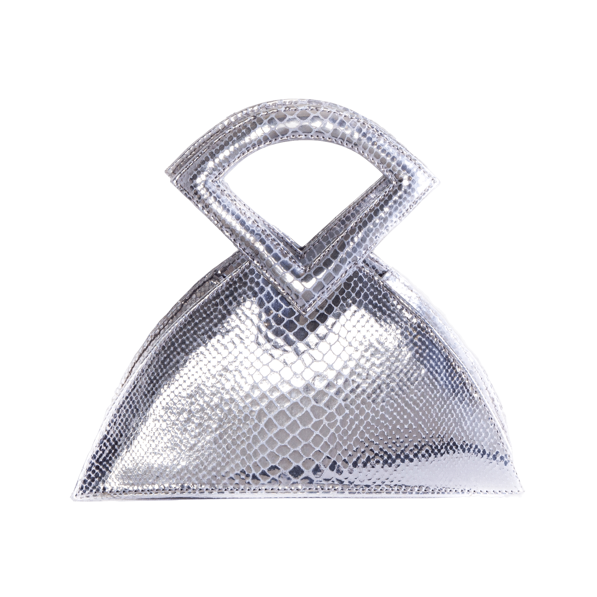 Farha - Silver - Triangular Top Handle made by ALIEL