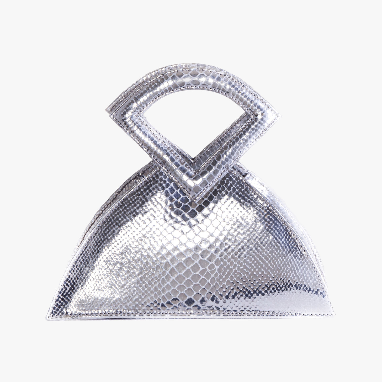 Farha - Silver - Triangular Top Handle made by ALIEL