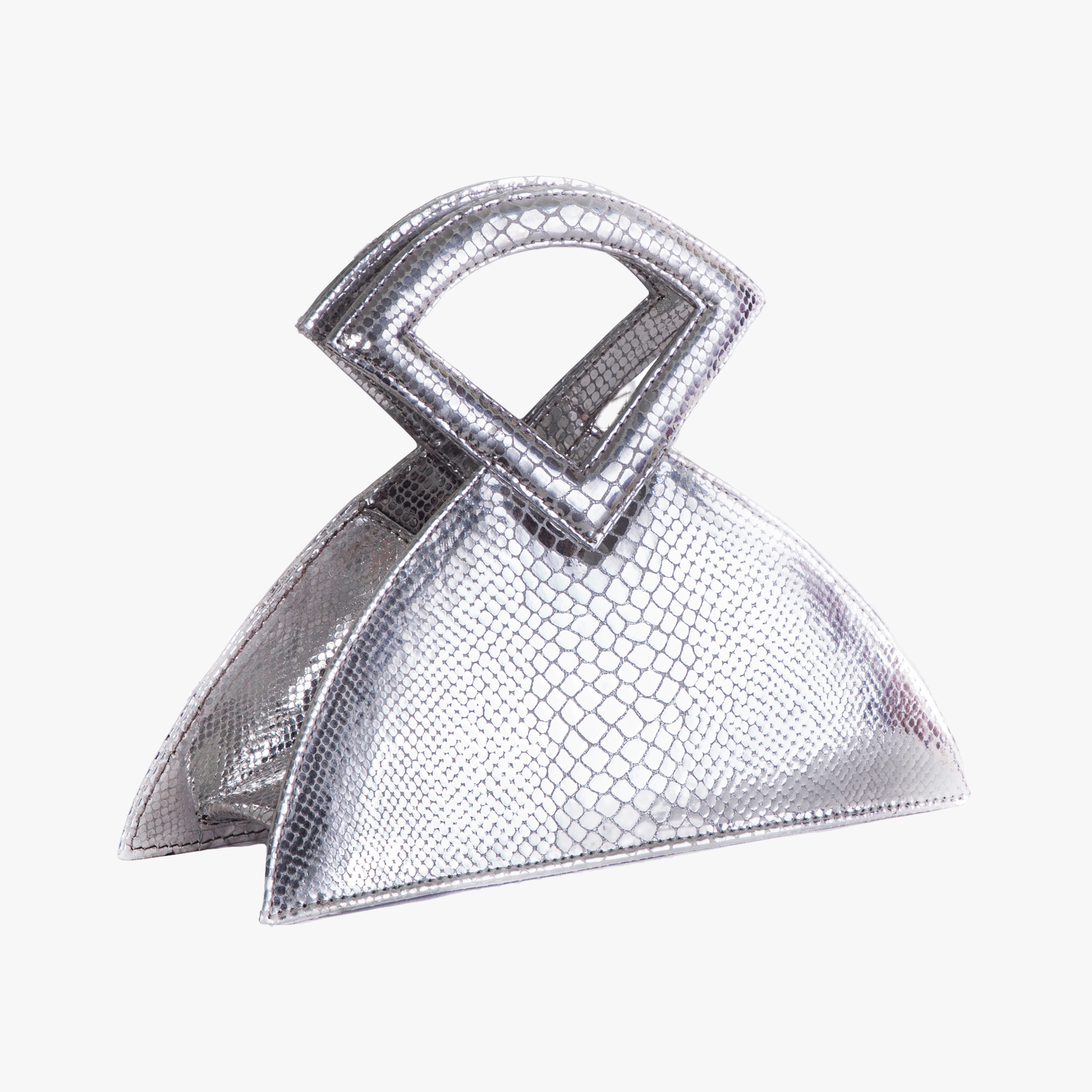 Farha - Silver - Triangular Top Handle made by ALIEL