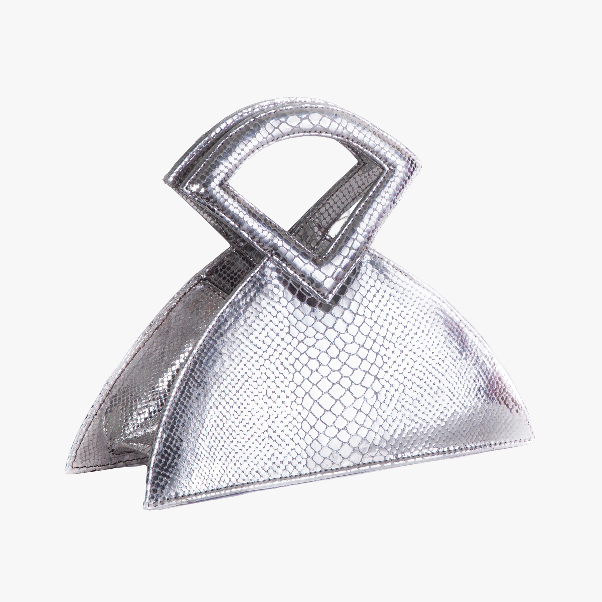 Farha - Silver - Triangular Top Handle made by ALIEL