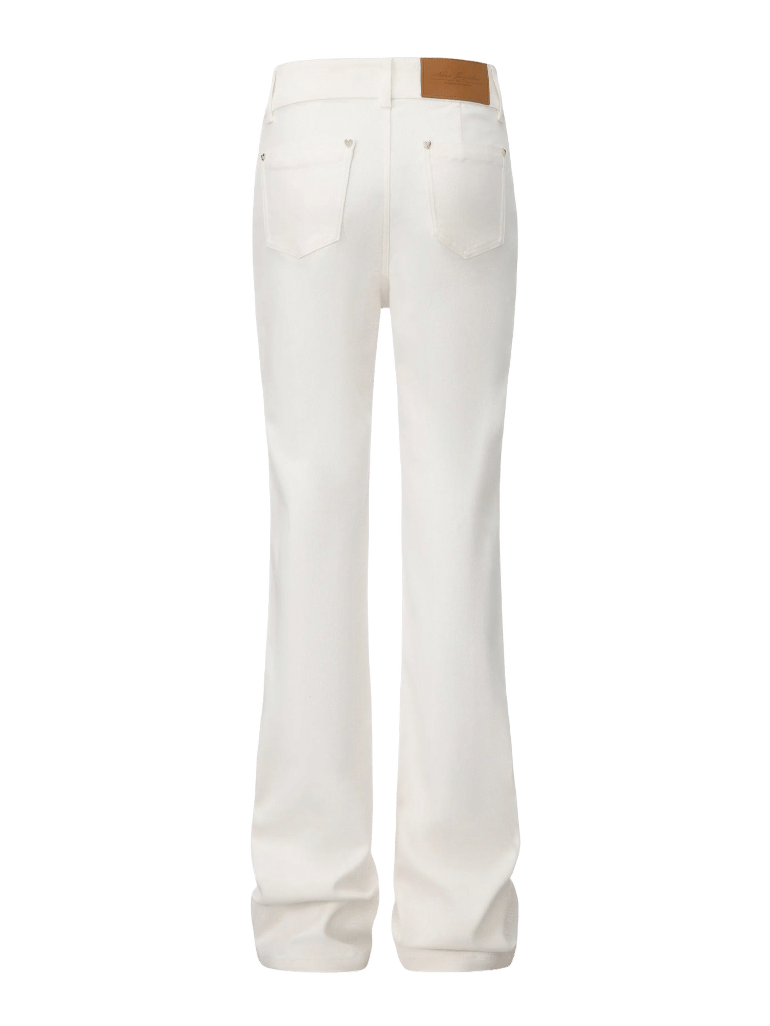 Bettina High-Waist White Denim Jeans made by Nana Jacqueline