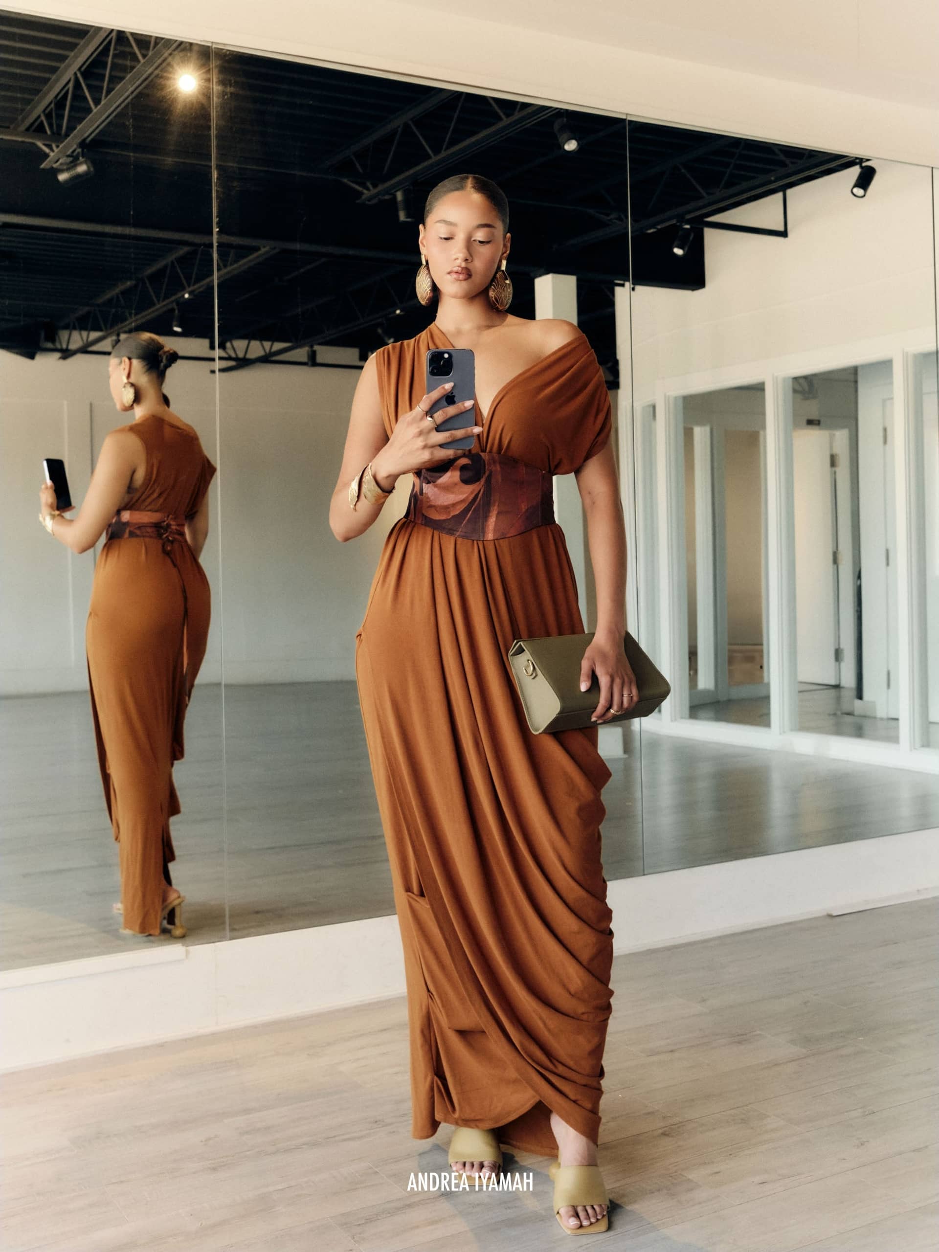 ADI KNIT KAFTAN - CAMEL made by Andrea Iyamah