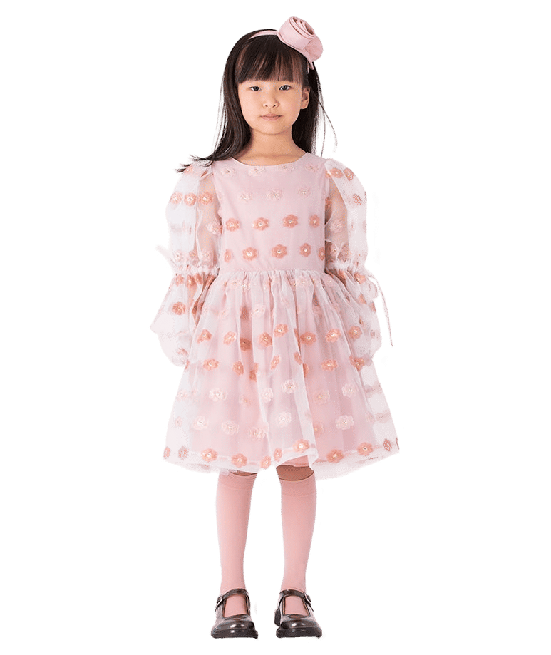 Organza Flowers Girls Dress made by Mama Luma