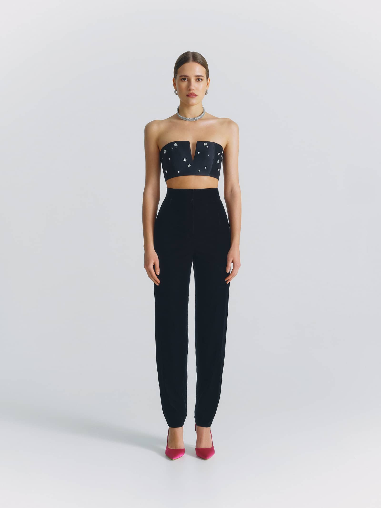 Velour Slim-Leg Pants made by NDS The Label