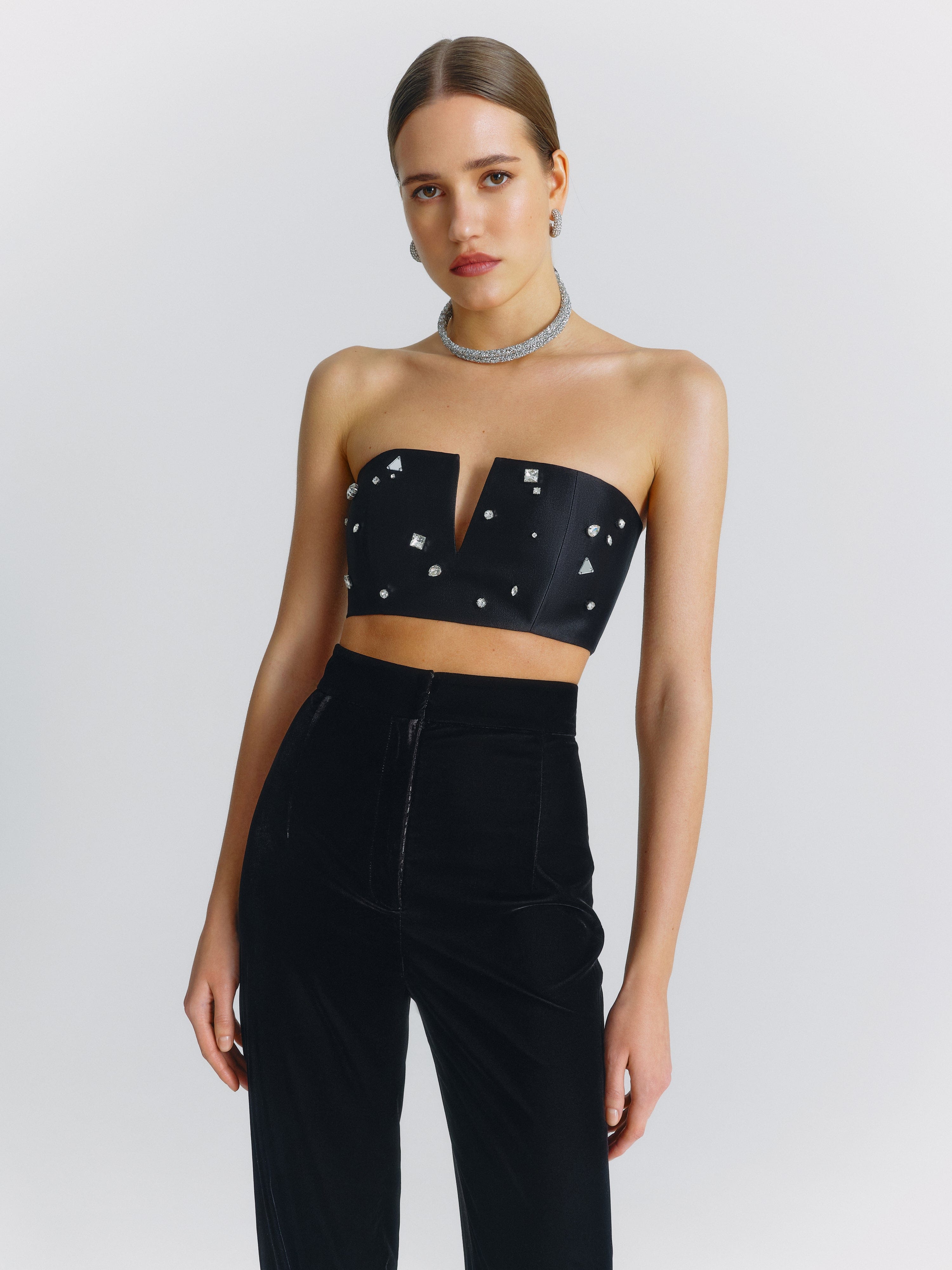 Velour Slim-Leg Pants made by NDS The Label