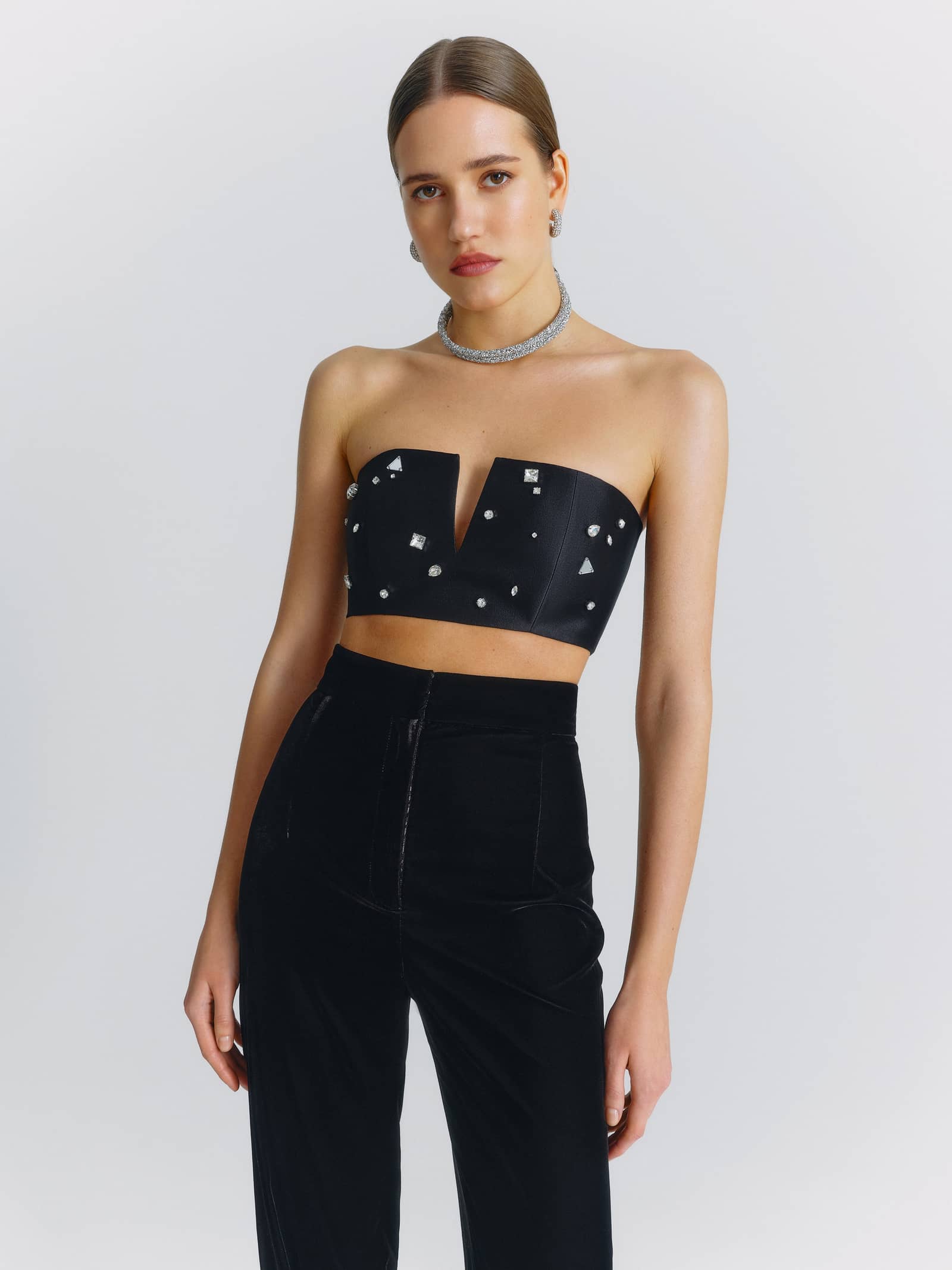 Velour Slim-Leg Pants made by NDS The Label