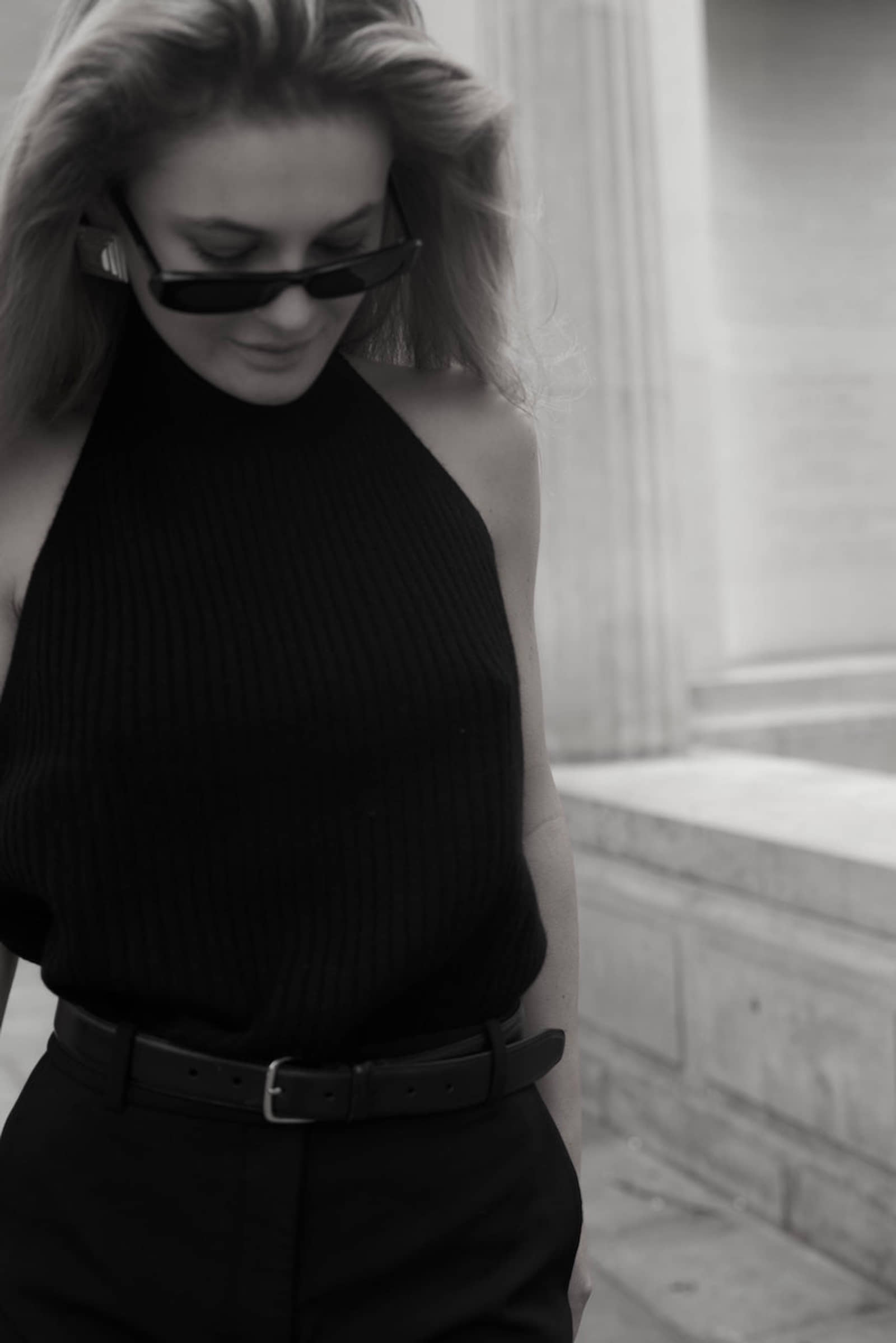 Cashmere halterneck black made by CLOEYS