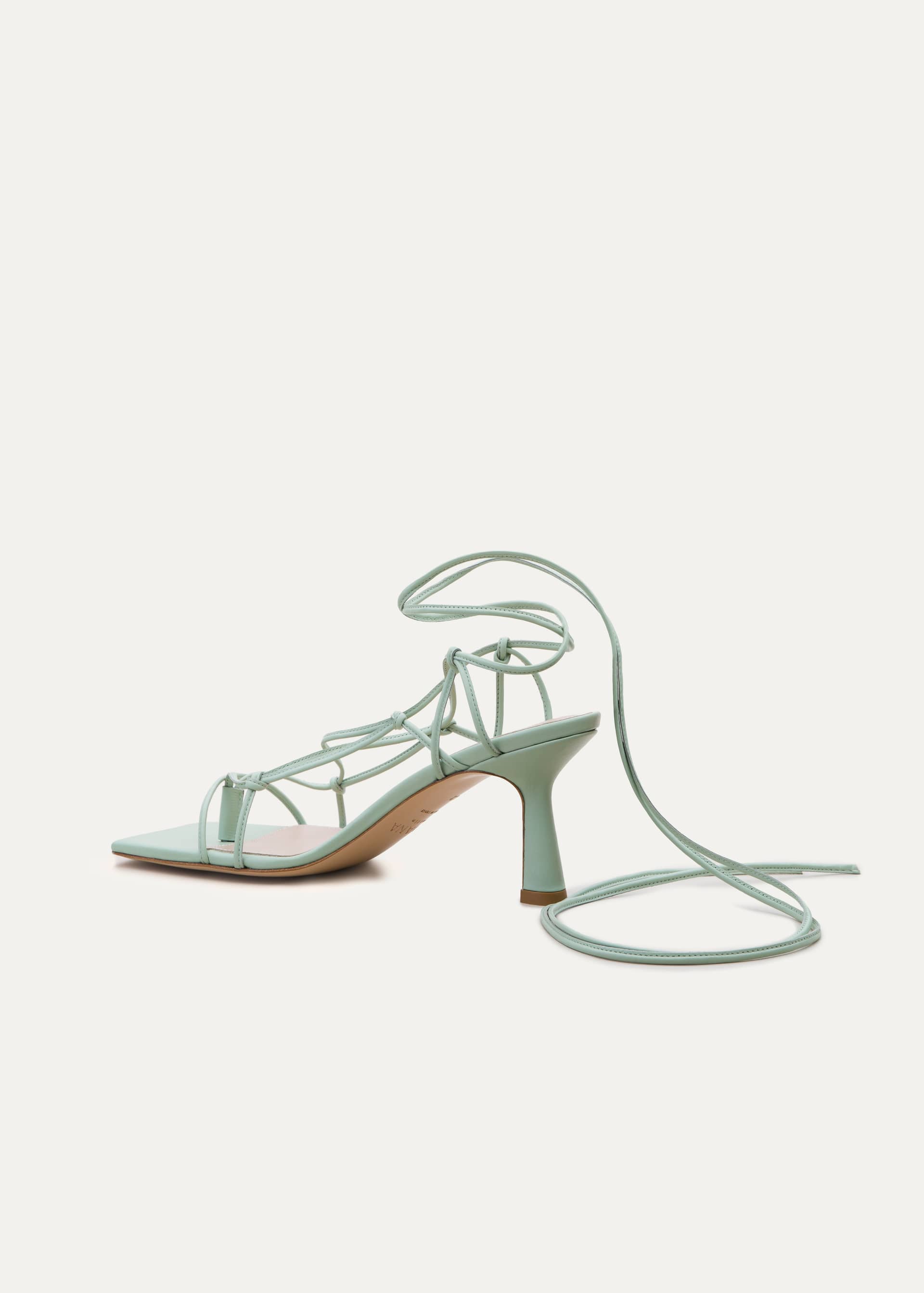Gia Sandals in Green made by Miyana Berlin