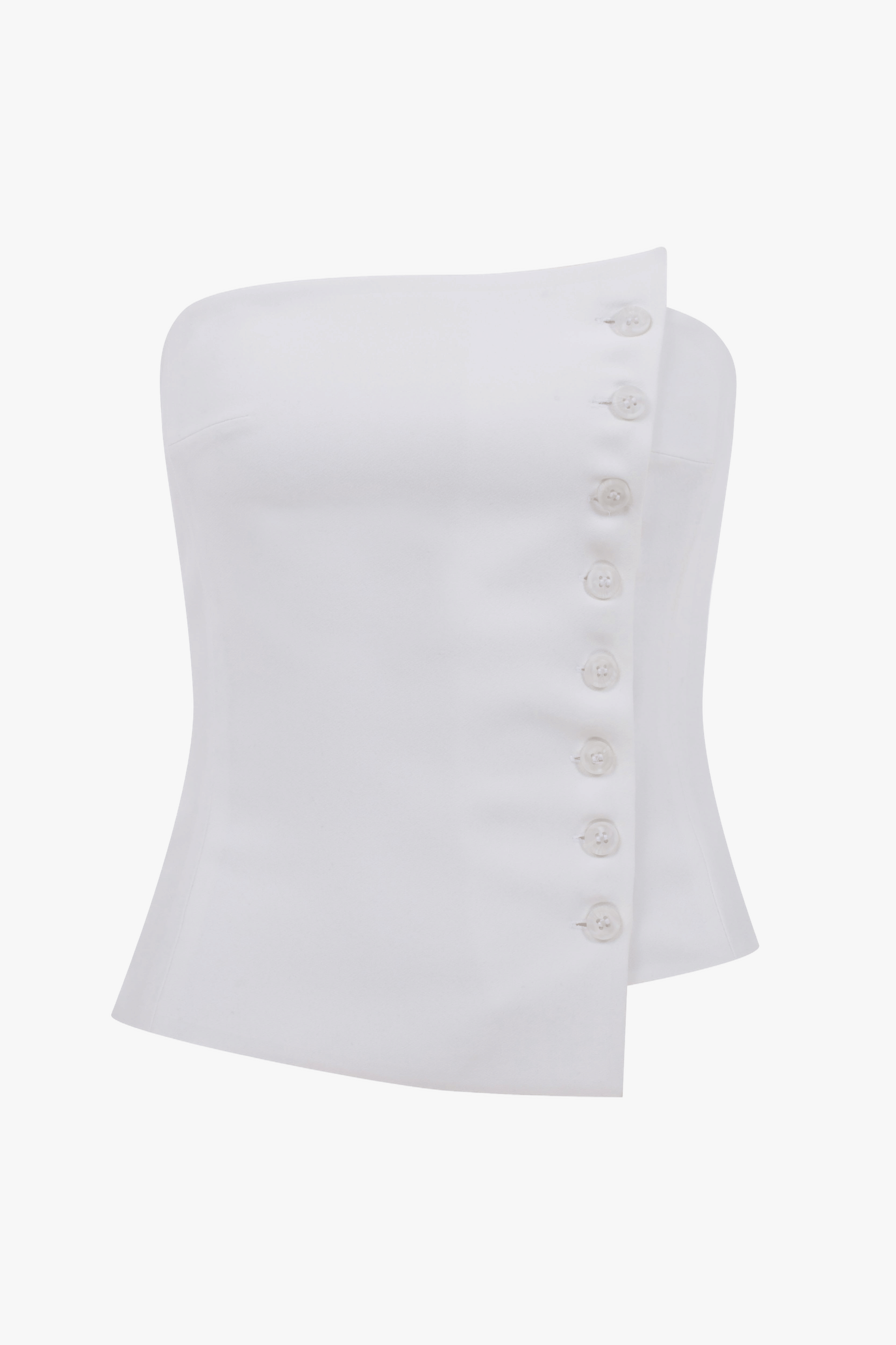 Odyle Crepe Bustier In Blanche made by Nazli Ceren