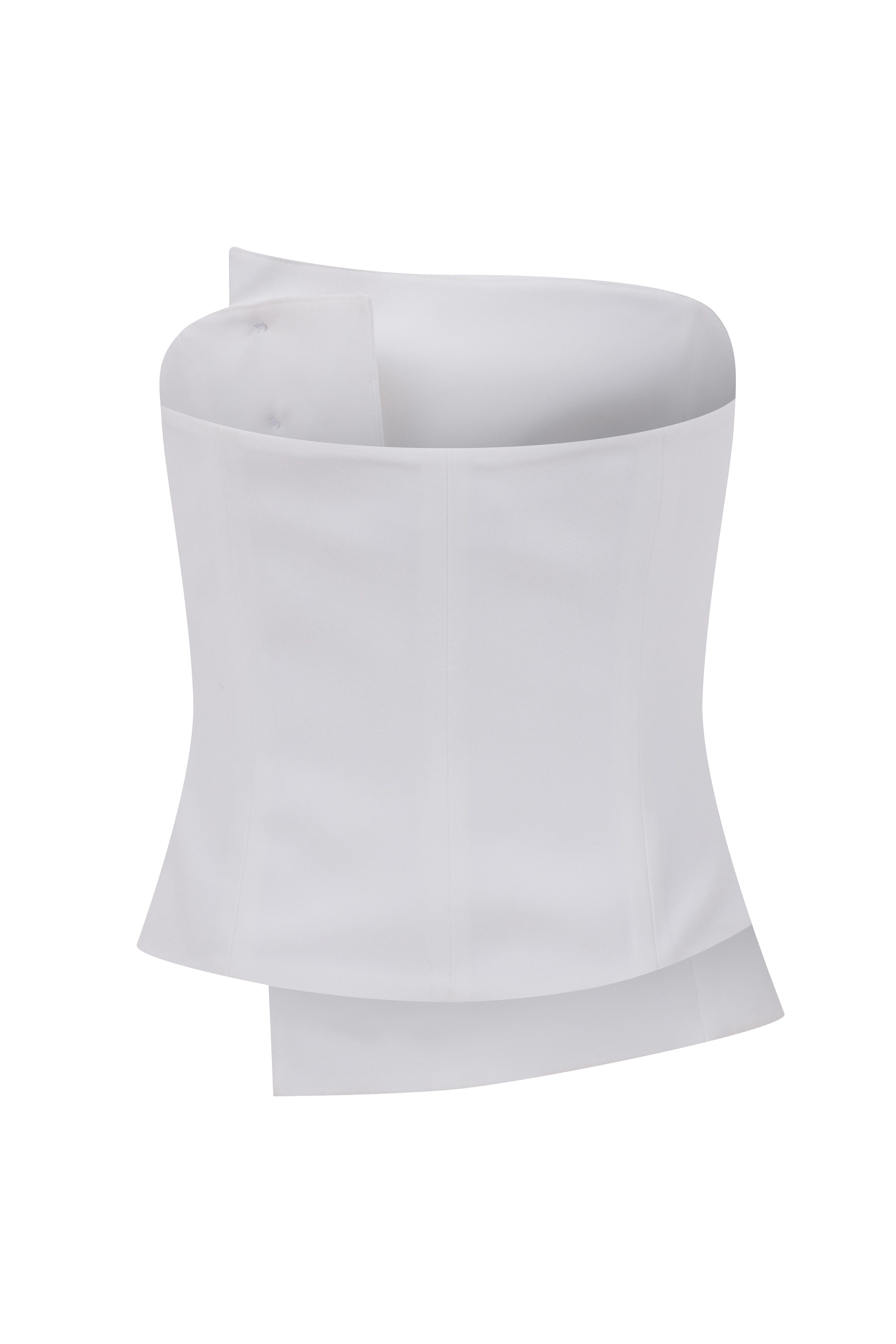 Odyle Crepe Bustier In Blanche made by Nazli Ceren