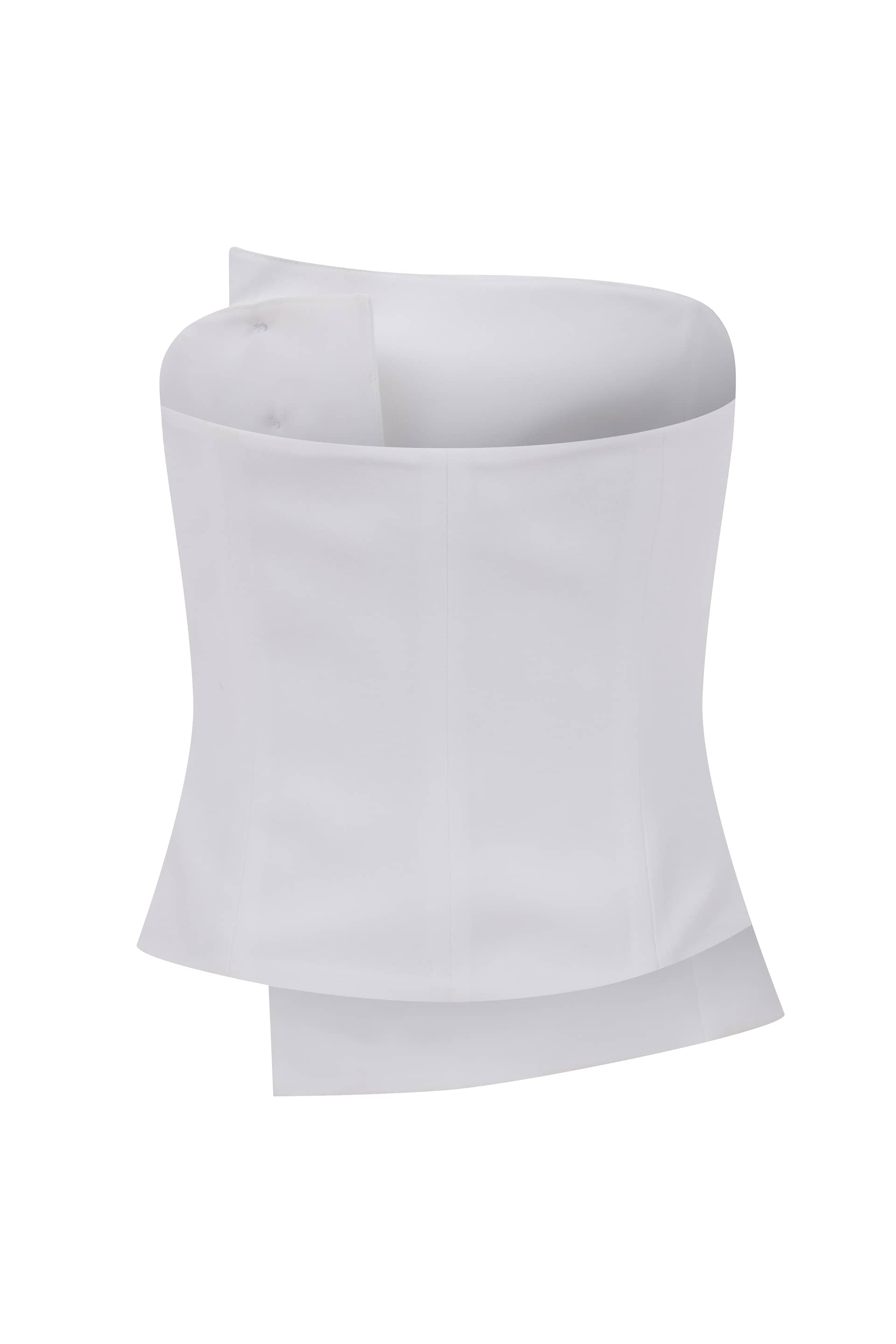 Odyle Crepe Bustier In Blanche made by Nazli Ceren