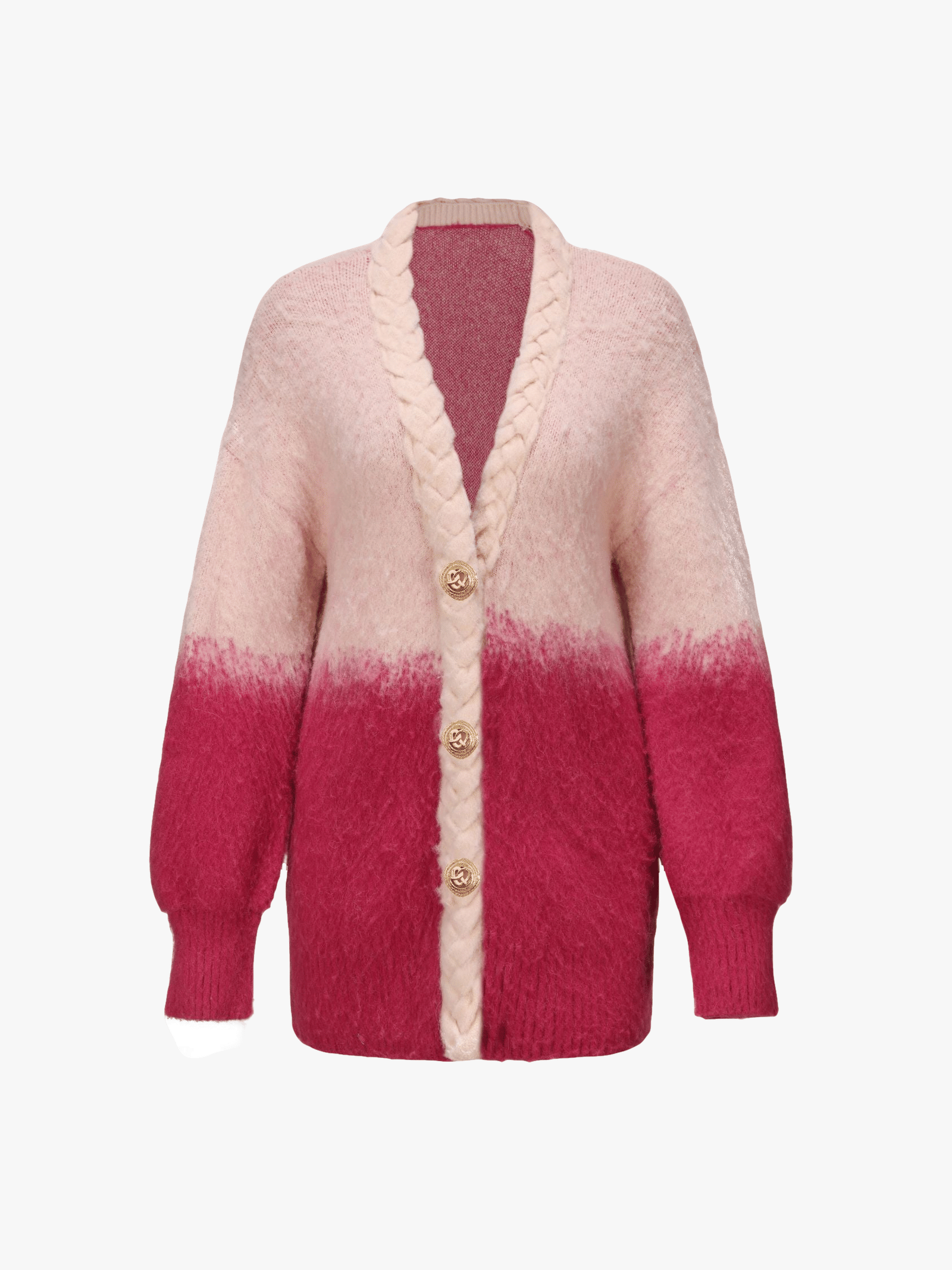 Daphne Diamond Knit Cardigan (Pink) in Pink made by Nana Jacqueline