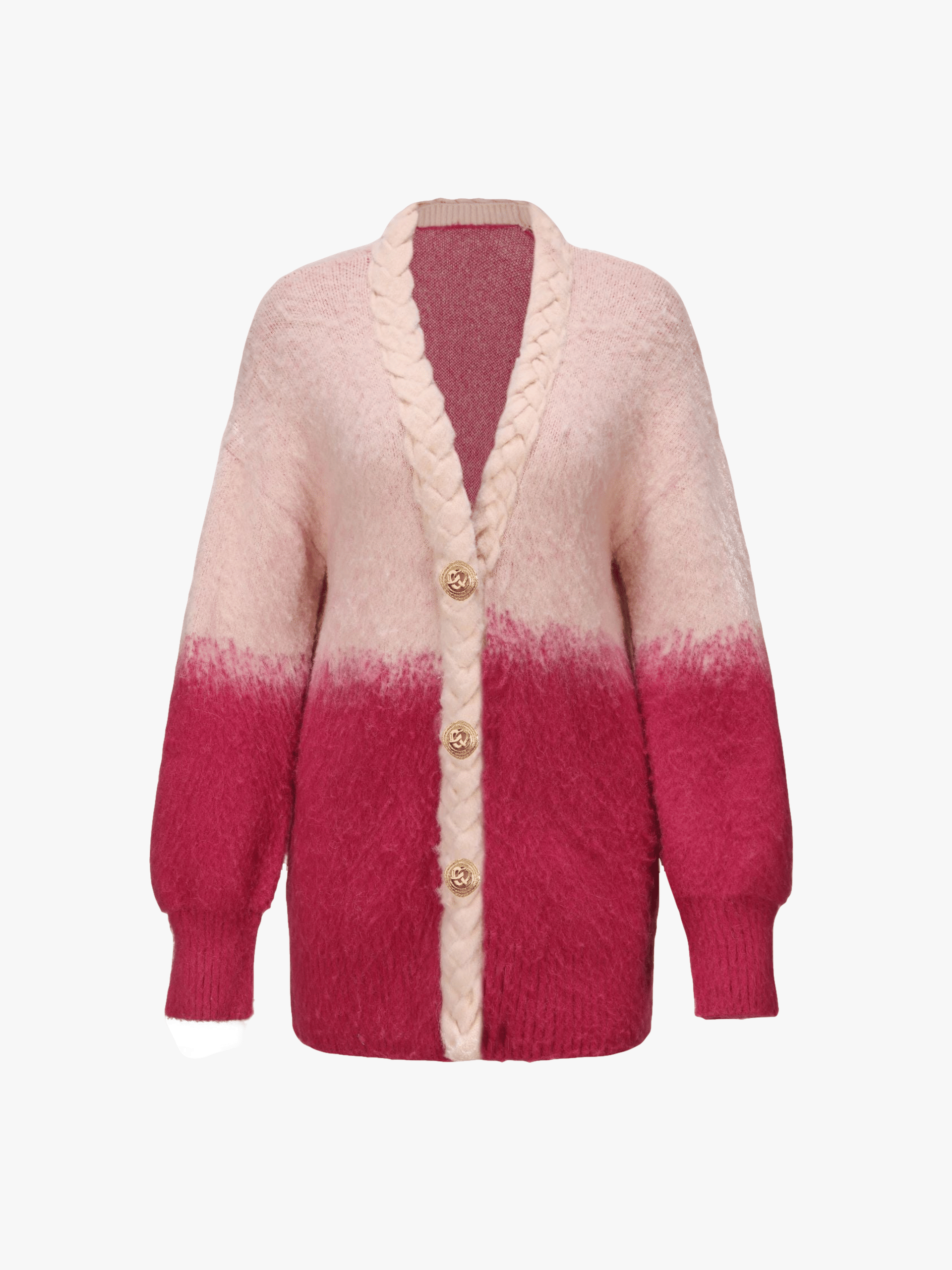 Daphne Diamond Knit Cardigan (Pink) in Pink made by Nana Jacqueline