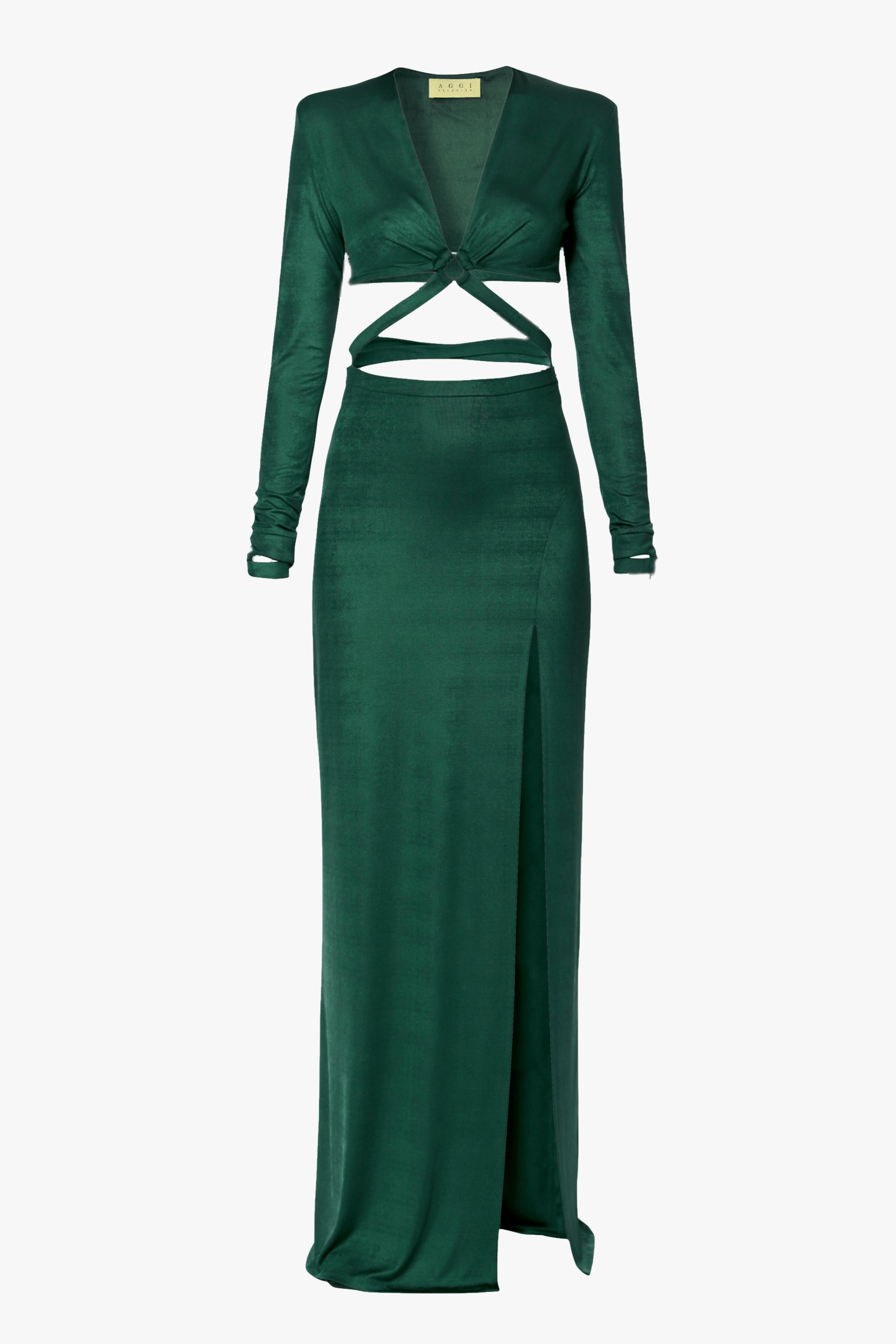 Dress Cassandra Deep Green made by HALEWSKI