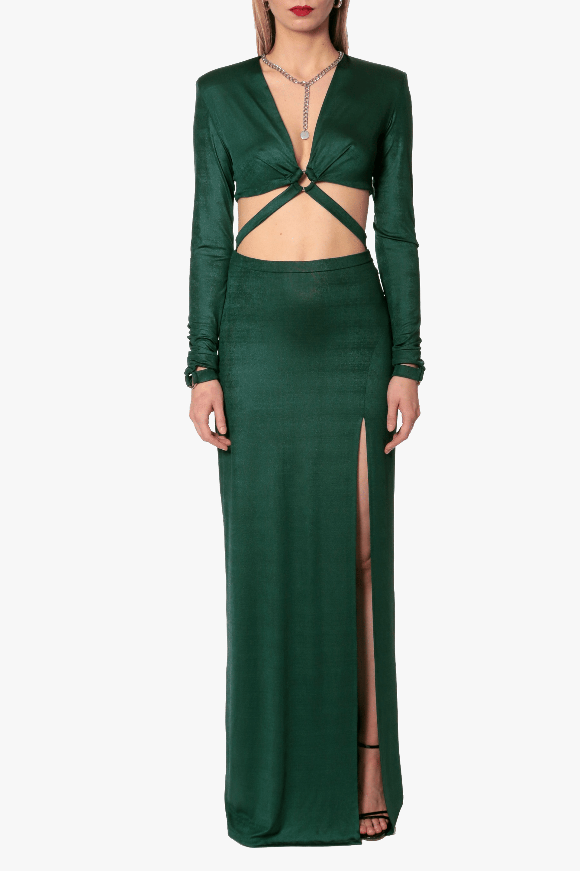 Dress Cassandra Deep Green made by HALEWSKI