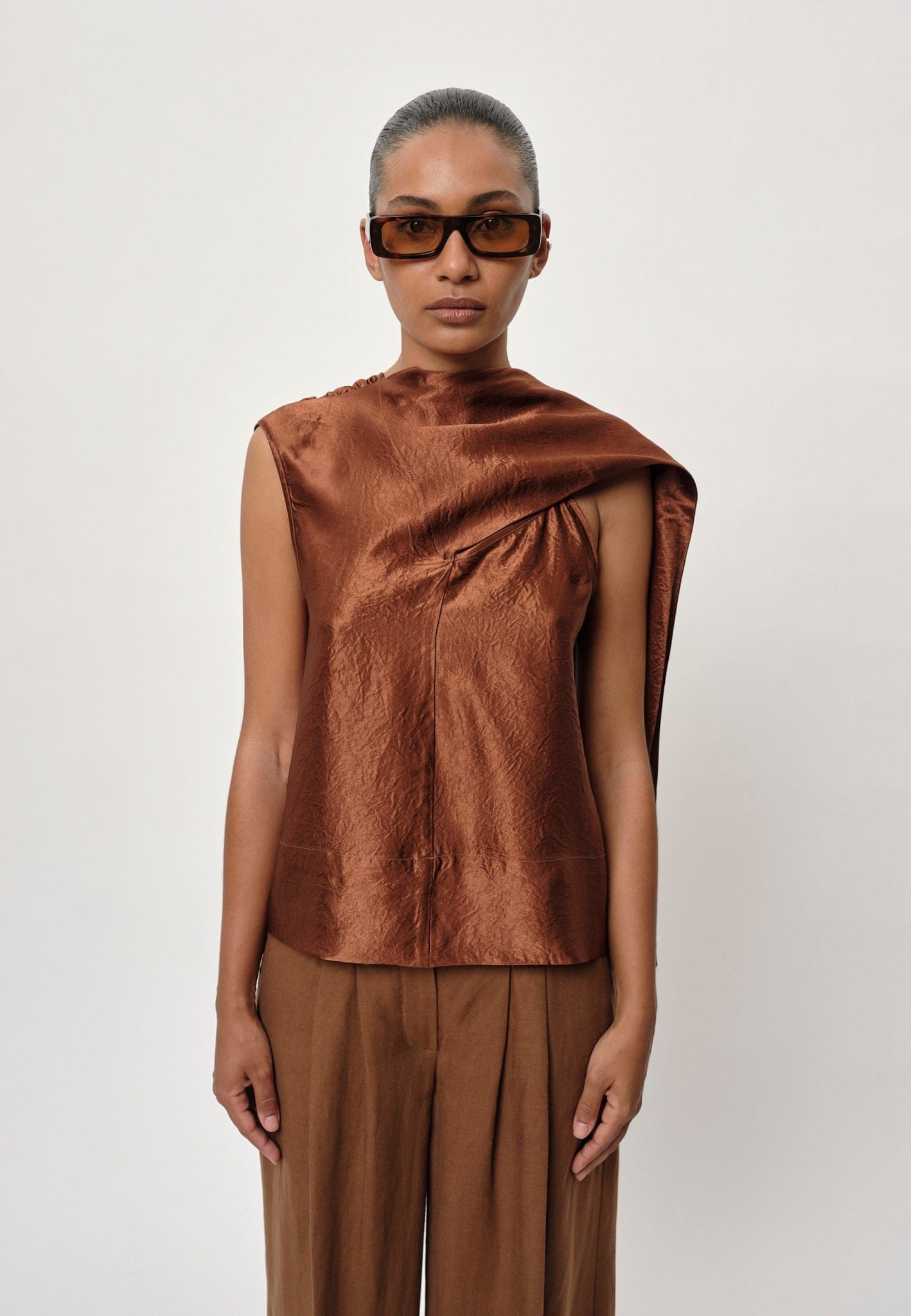 Ava Top - Toffee made by HERSKIND