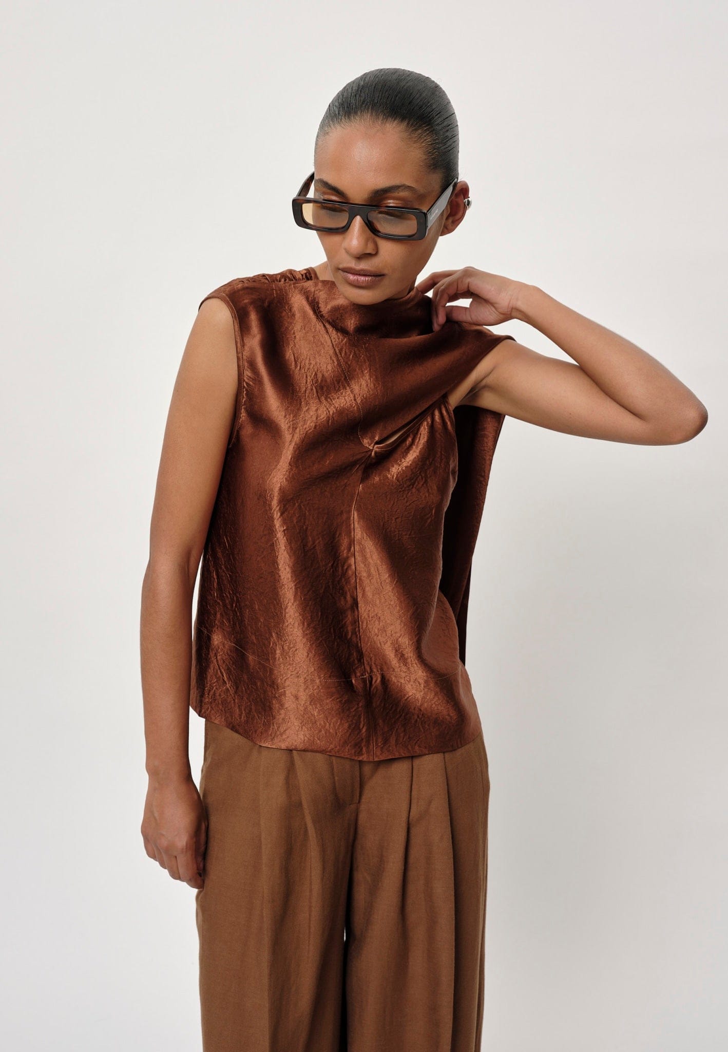 Ava Top - Toffee made by HERSKIND