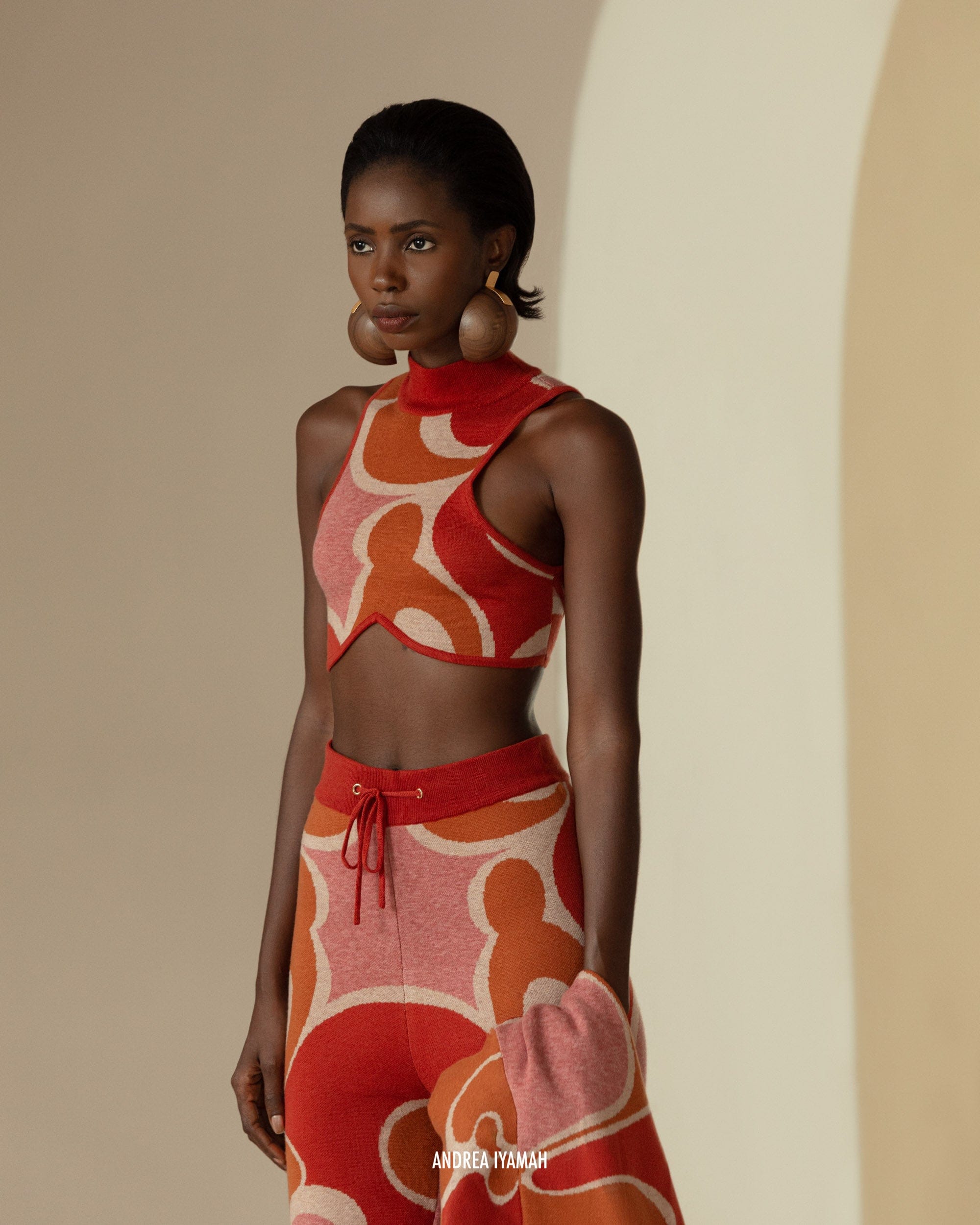 ALLY CARO PRINT KNIT TOP made by Andrea Iyamah