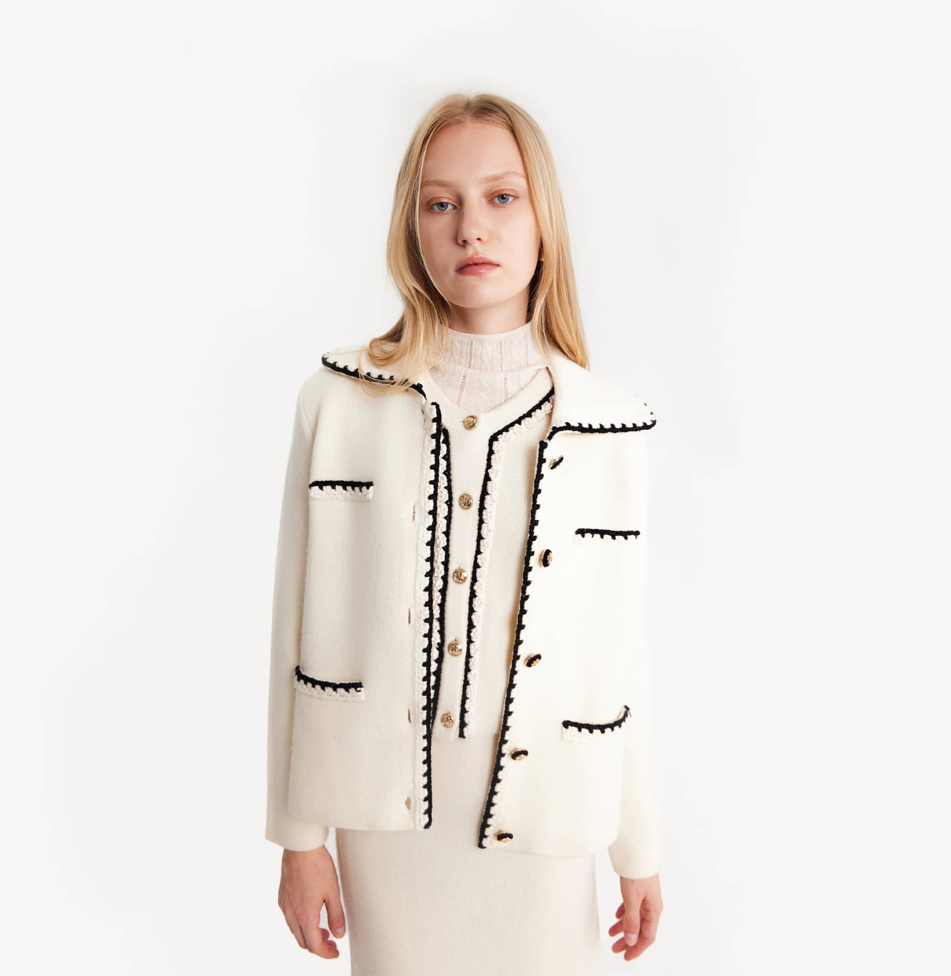 TRIM LAPEL JACKET made by CRUSH Collection