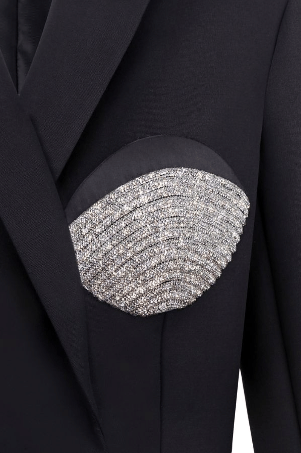 CROPPED OVERSIZED SPIRAL BLAZER in Black made by NUÉ