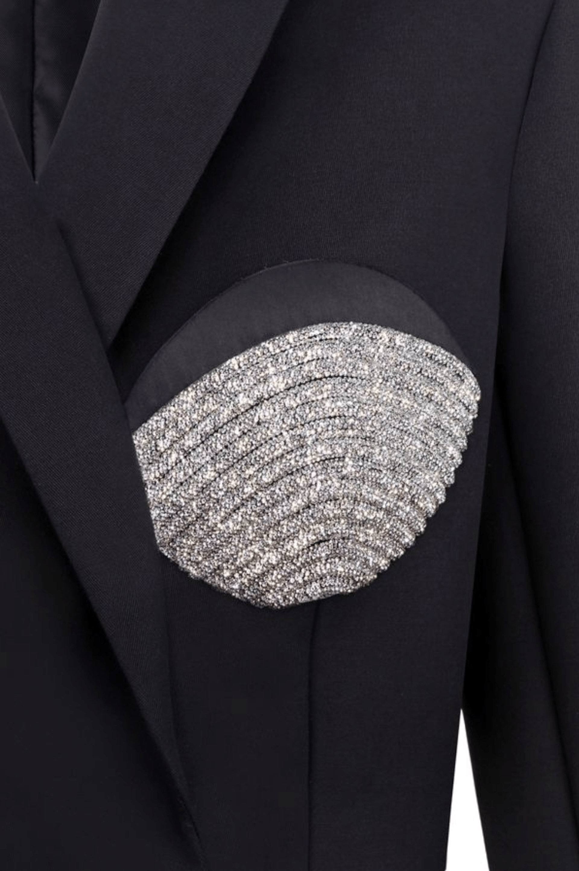 CROPPED OVERSIZED SPIRAL BLAZER in Black made by NUÉ